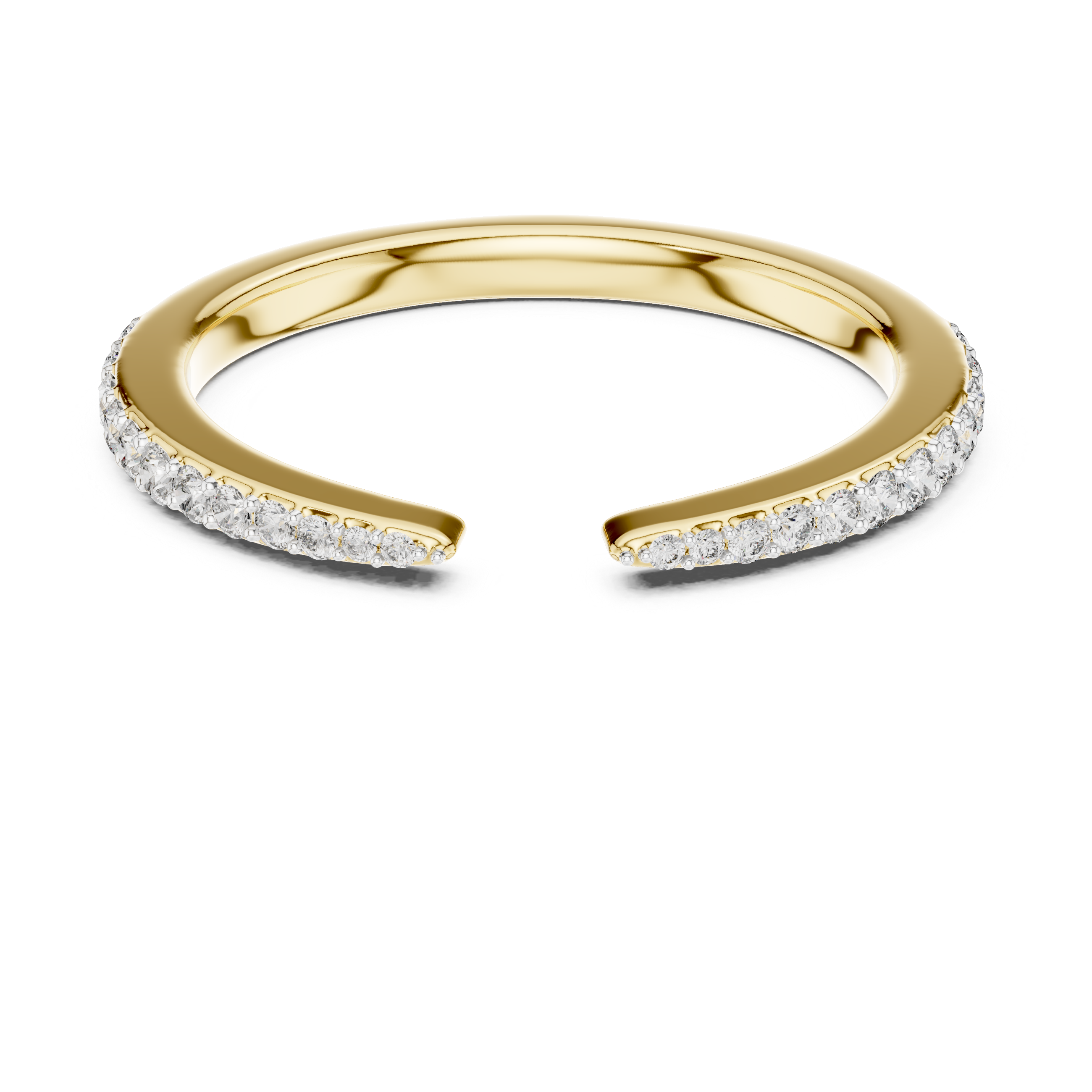 Diamond-Accented Open Band Ring