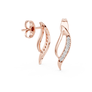 Graceful Diamond Curve Studs