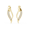 Graceful Diamond Curve Studs