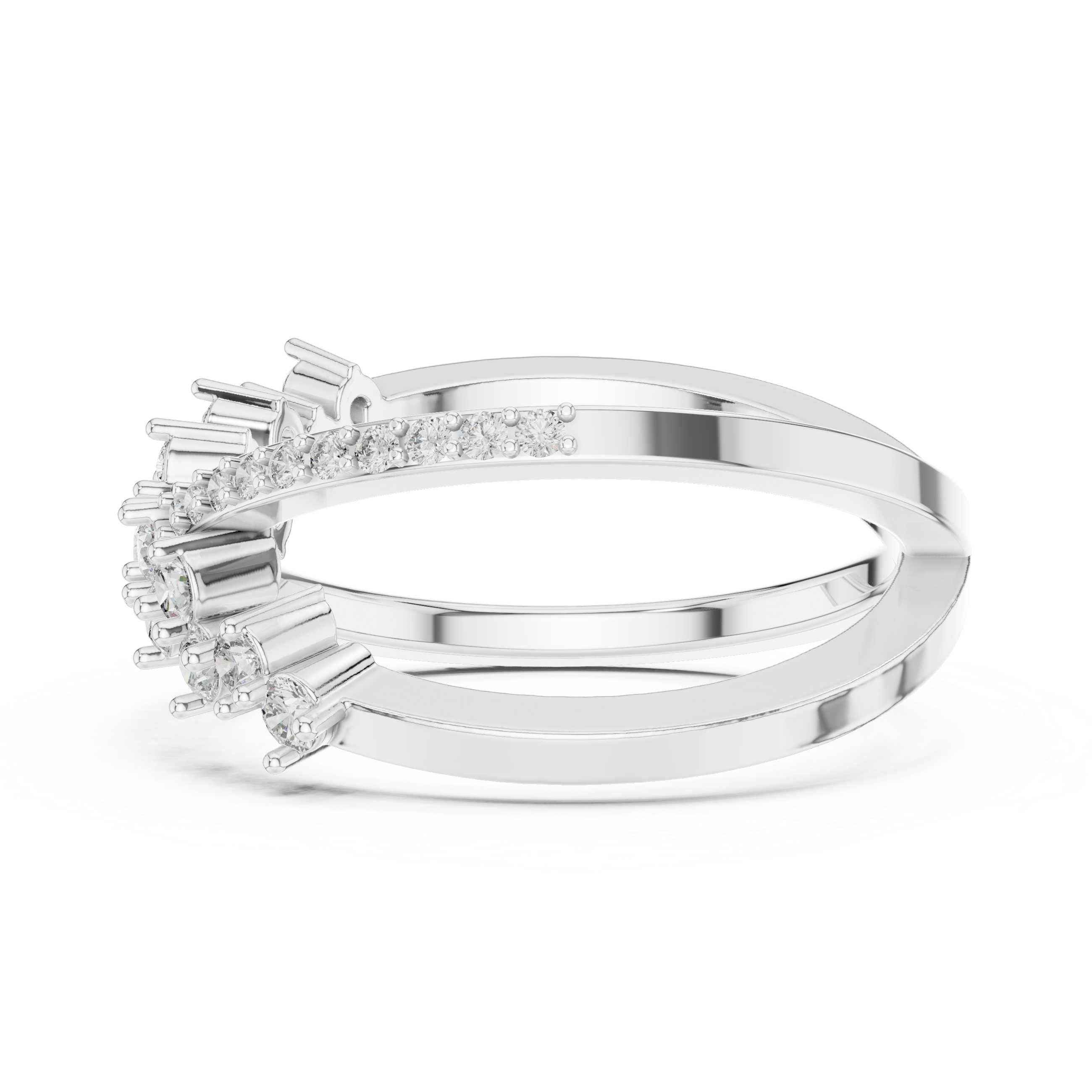 Dual-Band Rose Gold Diamond Ring