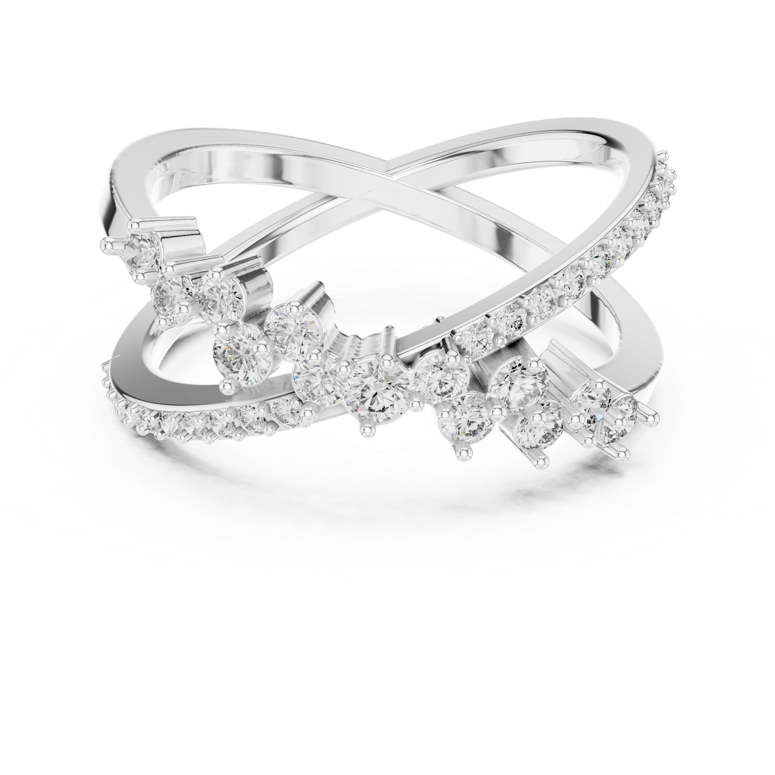 Dual-Band Rose Gold Diamond Ring