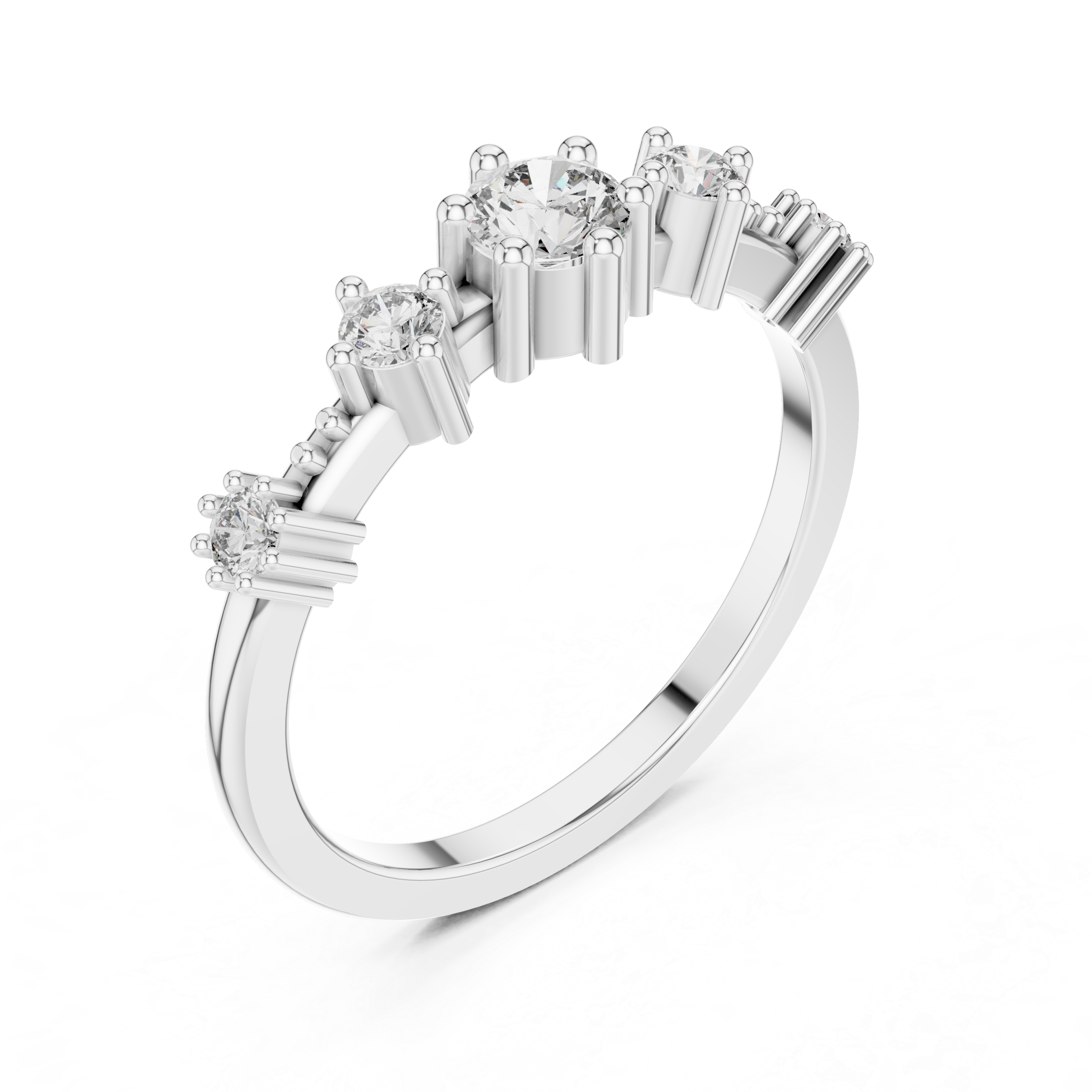 Multi-Stone Prong Setting Ring