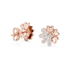 Half-Petal Diamond Floral Studs