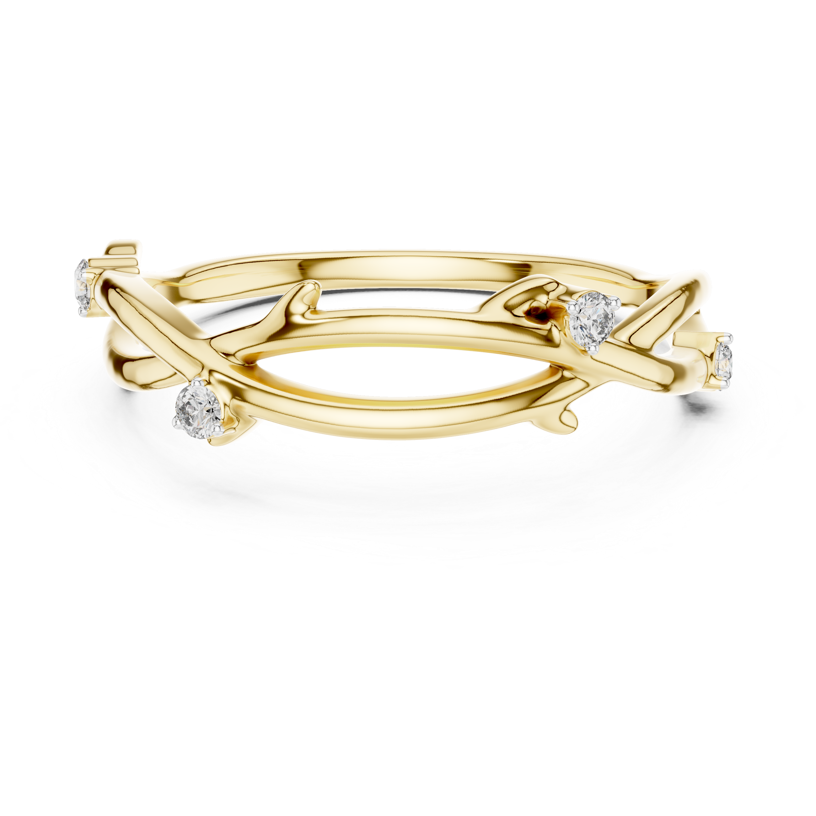 Branch-Inspired Diamond Ring