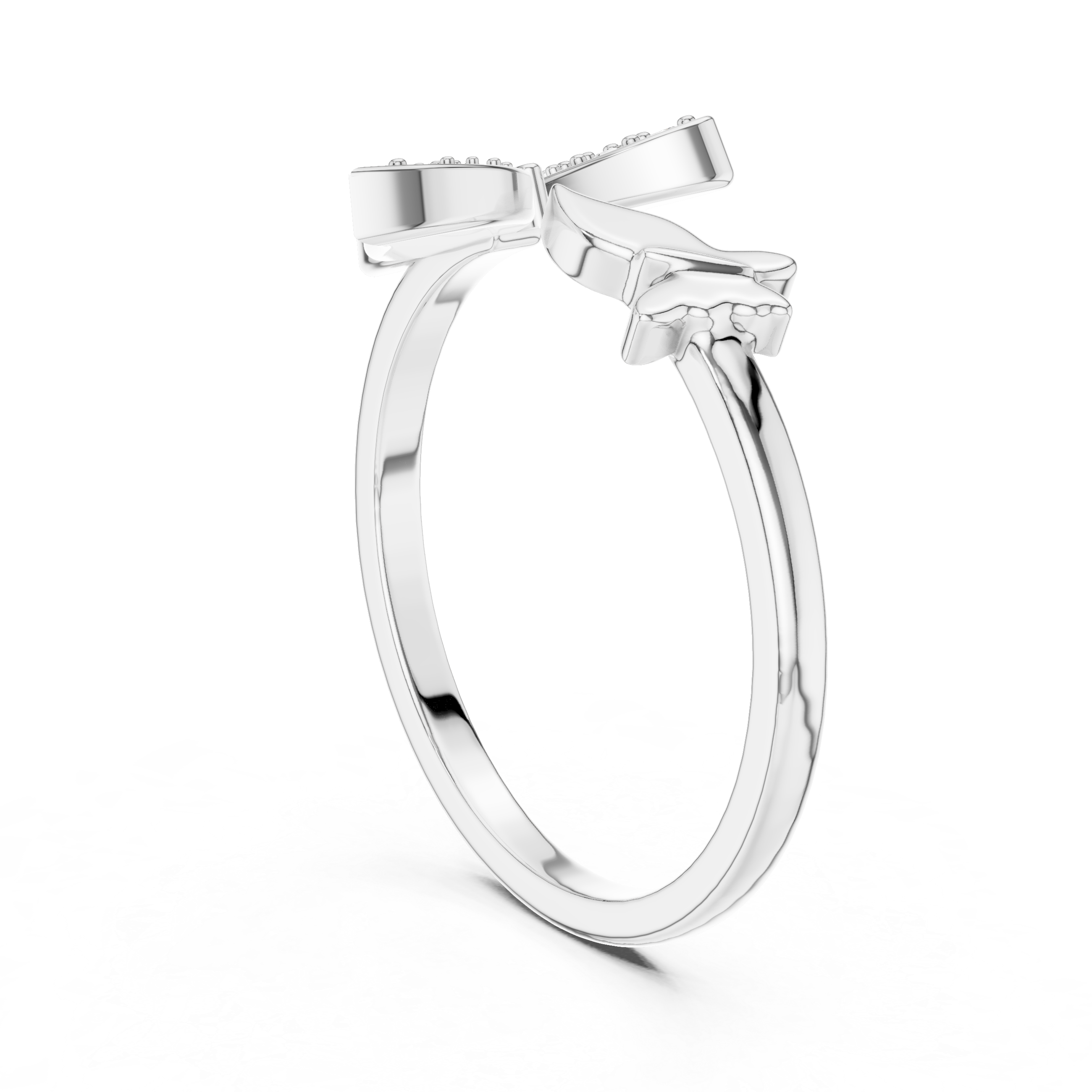 Bow Knot Diamond Accent Ring