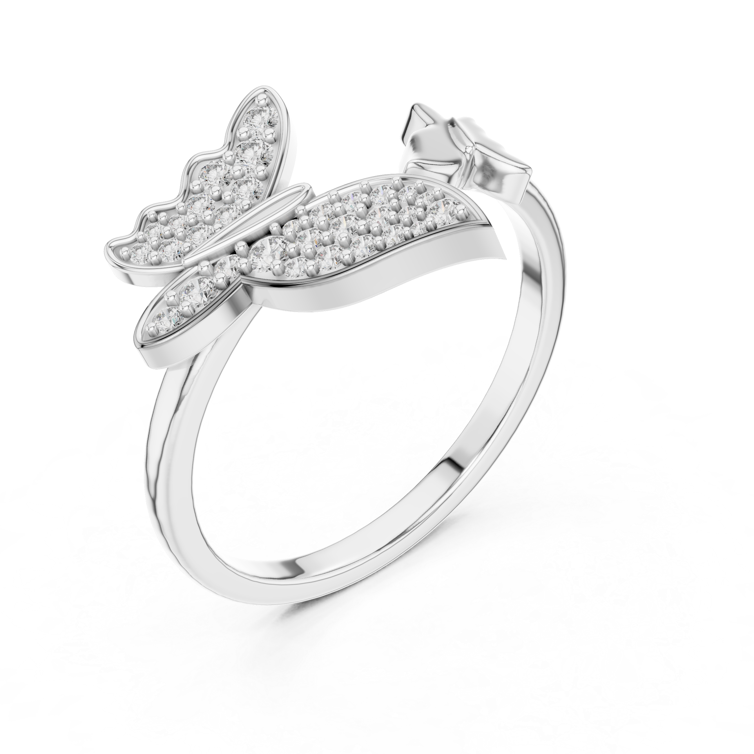 Bow Knot Diamond Accent Ring