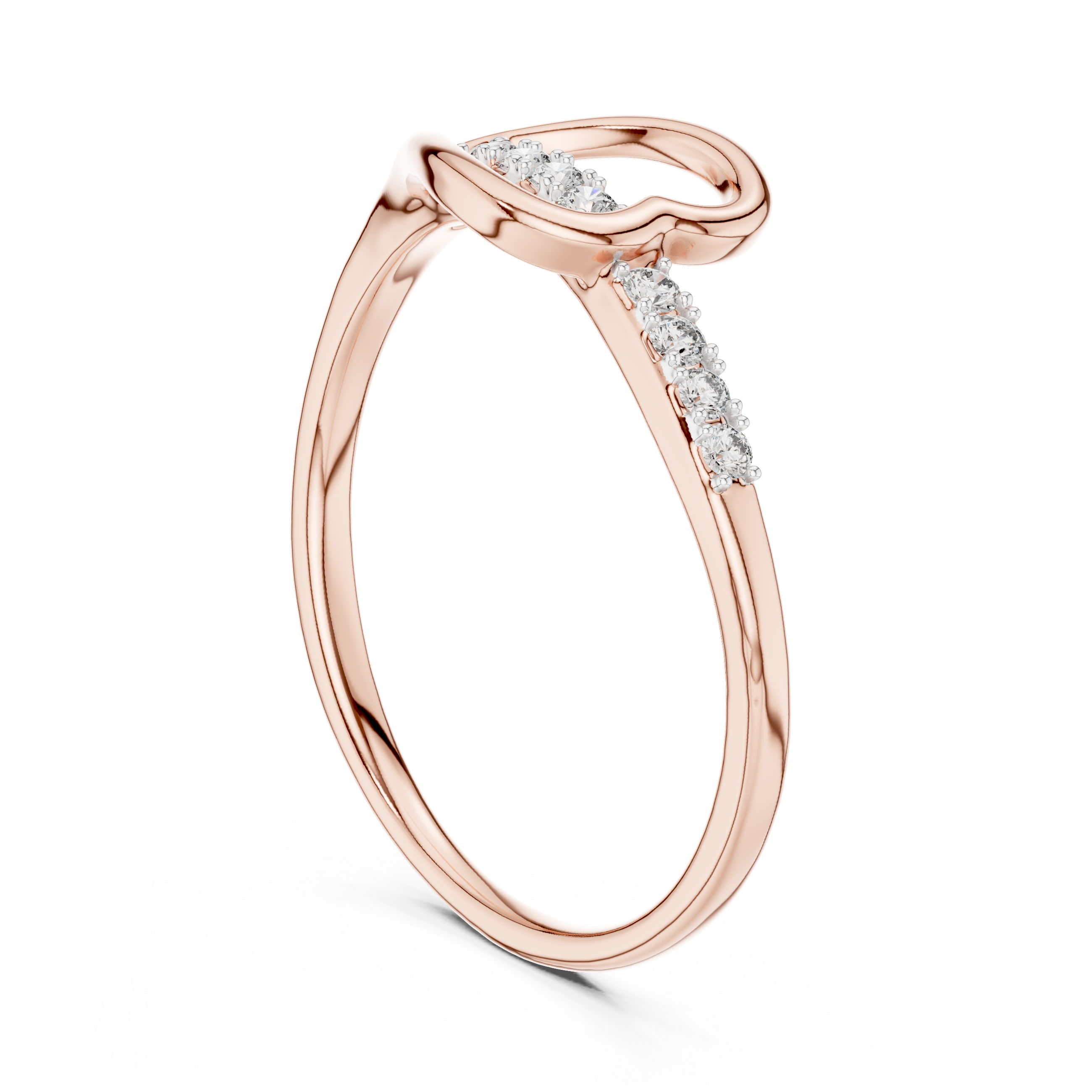 Minimalist Ring with Sparkling Diamonds