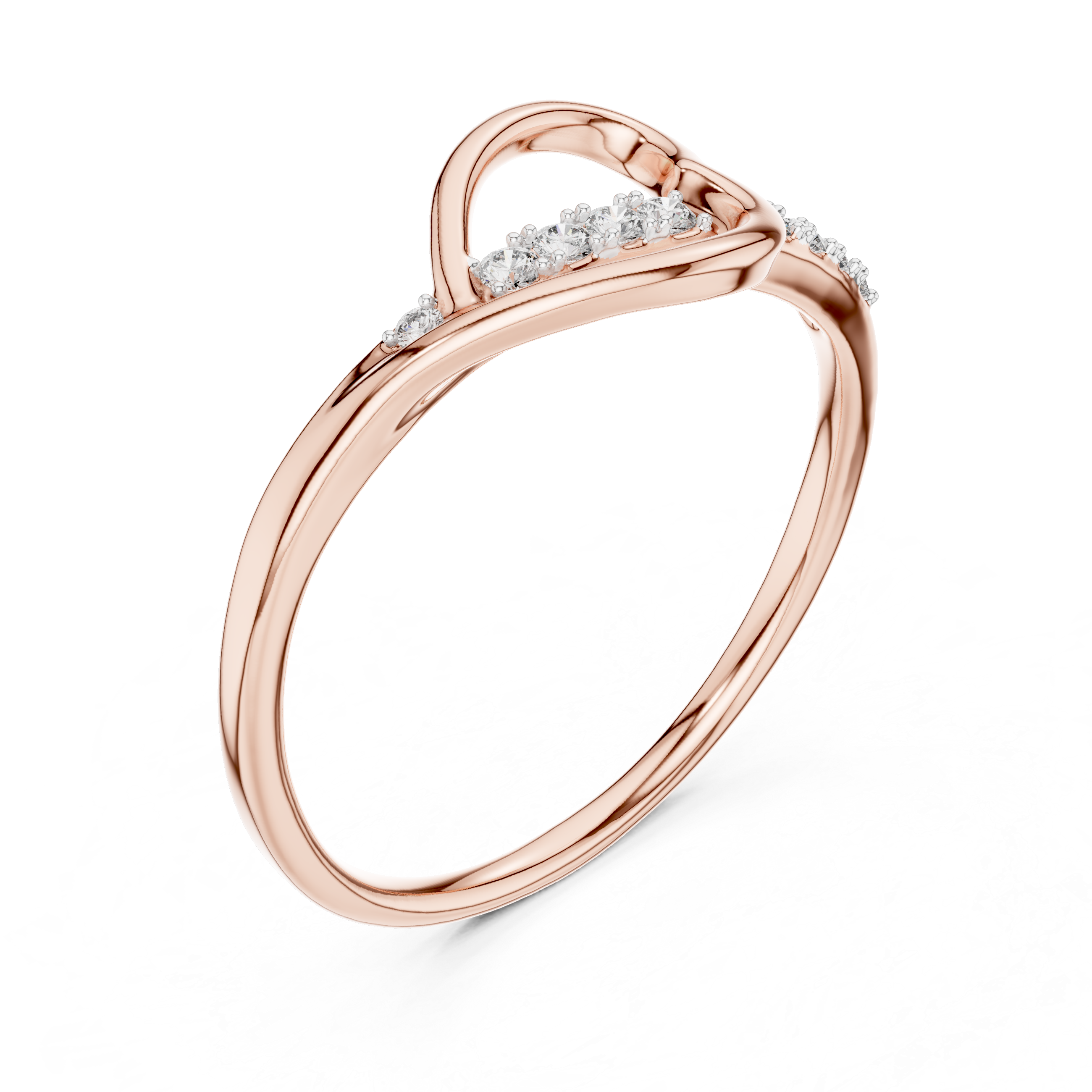 Minimalist Ring with Sparkling Diamonds