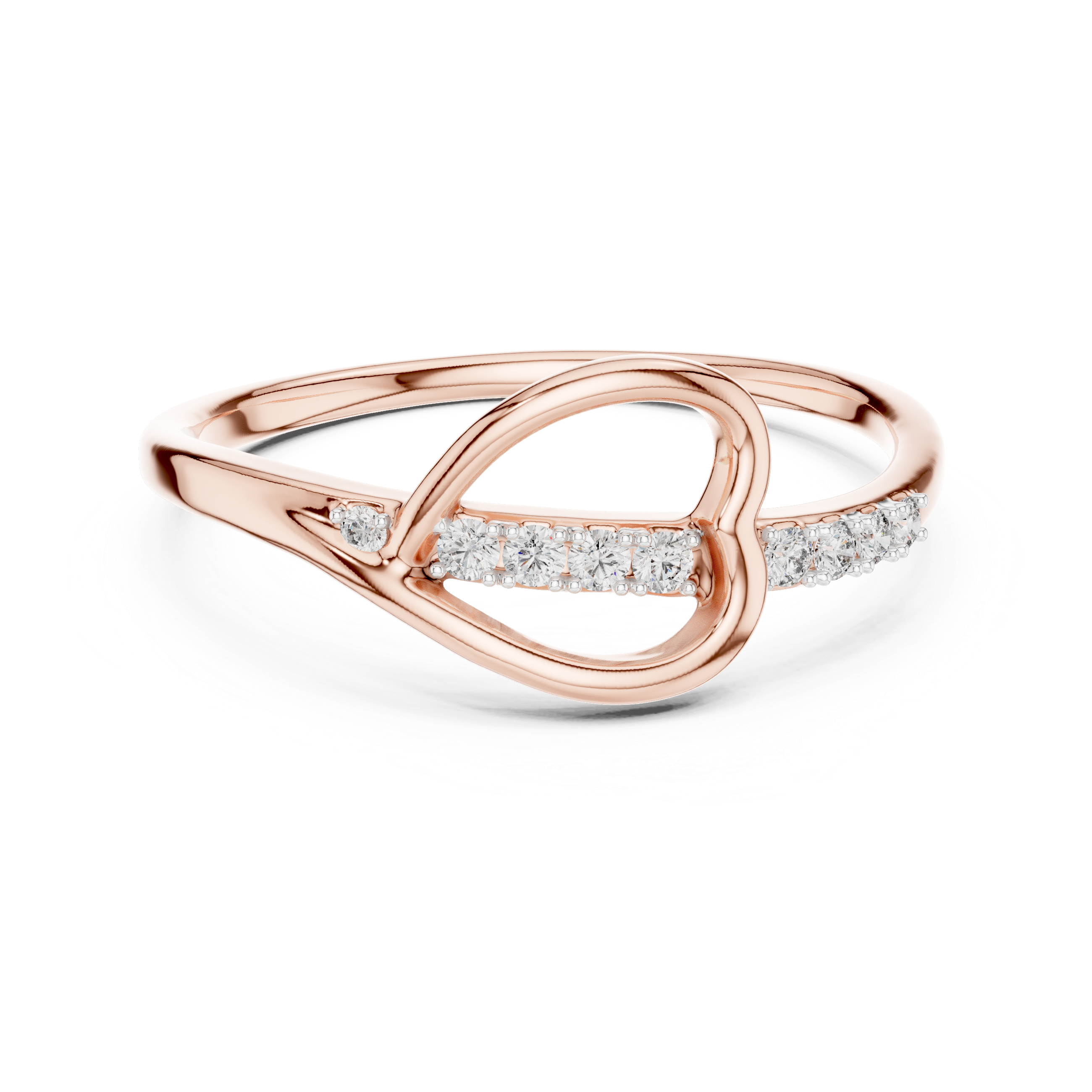 Minimalist Ring with Sparkling Diamonds