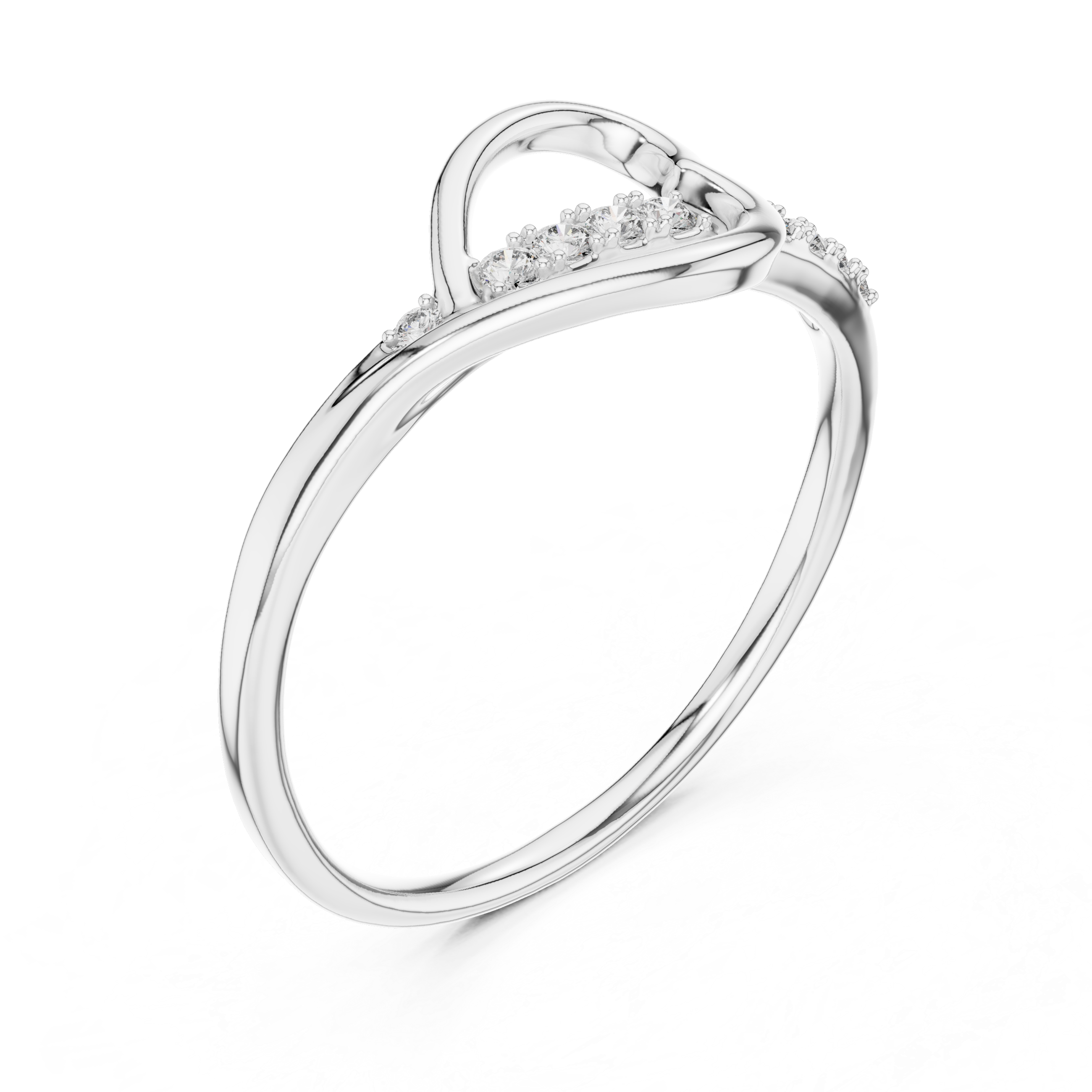Minimalist Ring with Sparkling Diamonds