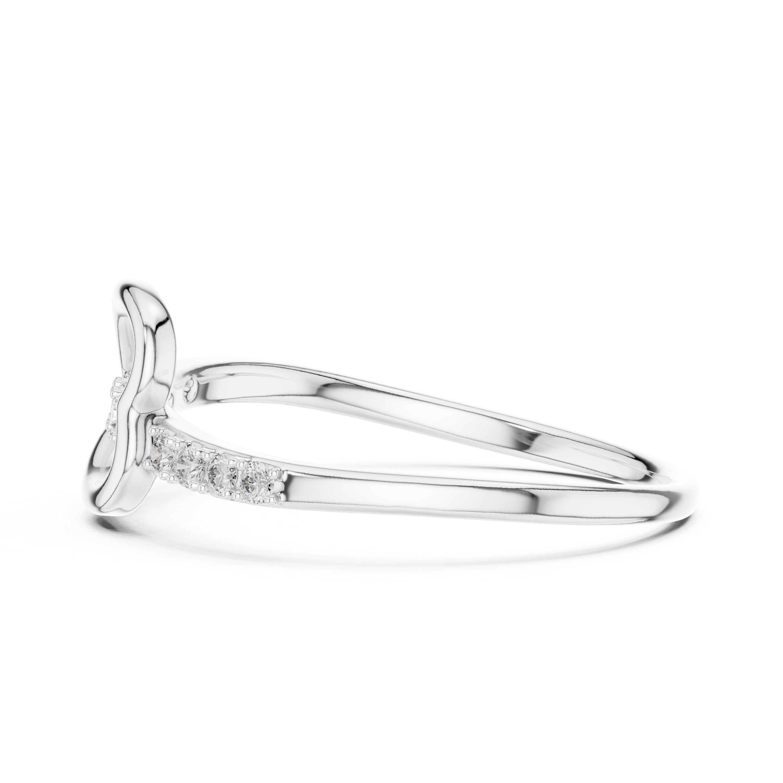 Minimalist Ring with Sparkling Diamonds