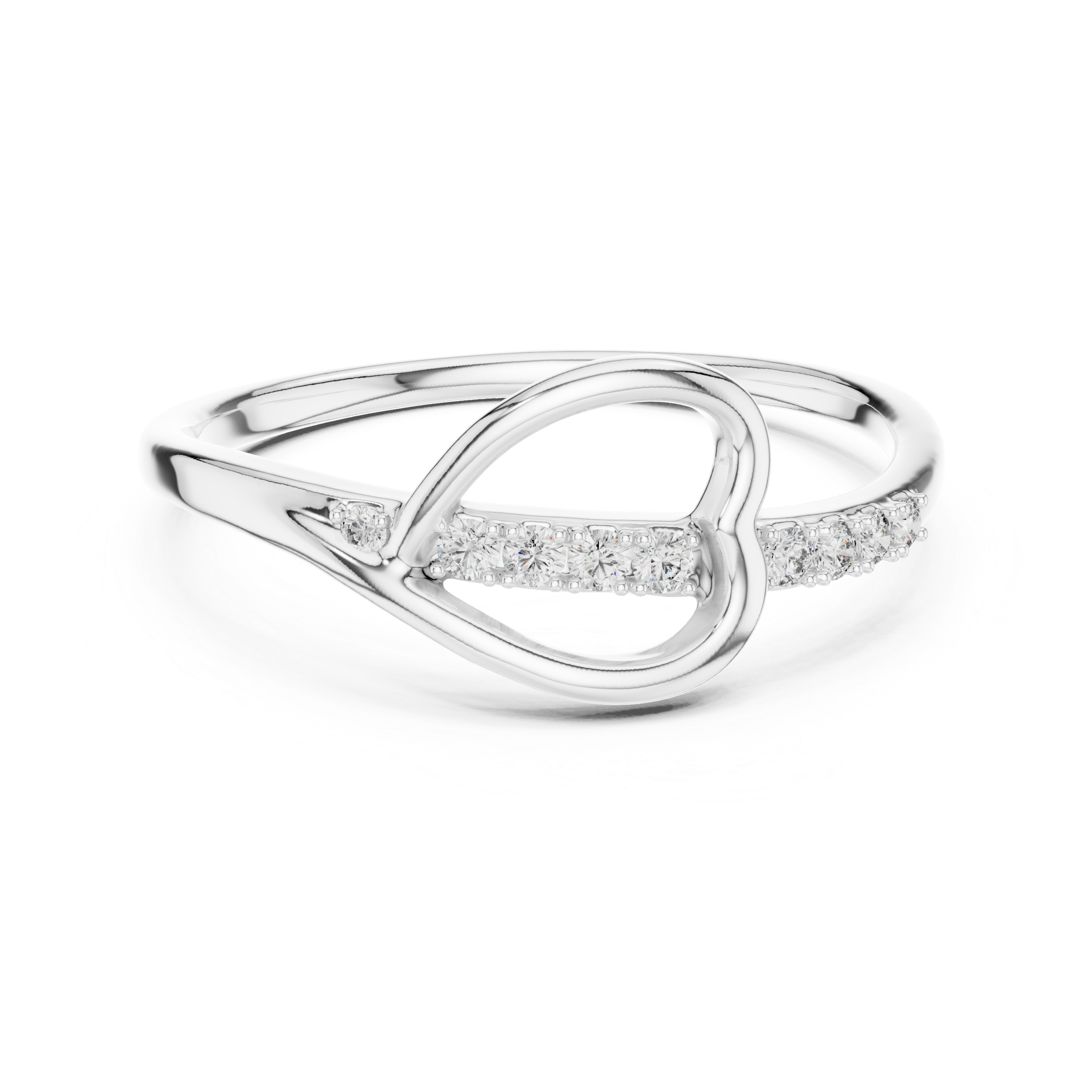 Minimalist Ring with Sparkling Diamonds