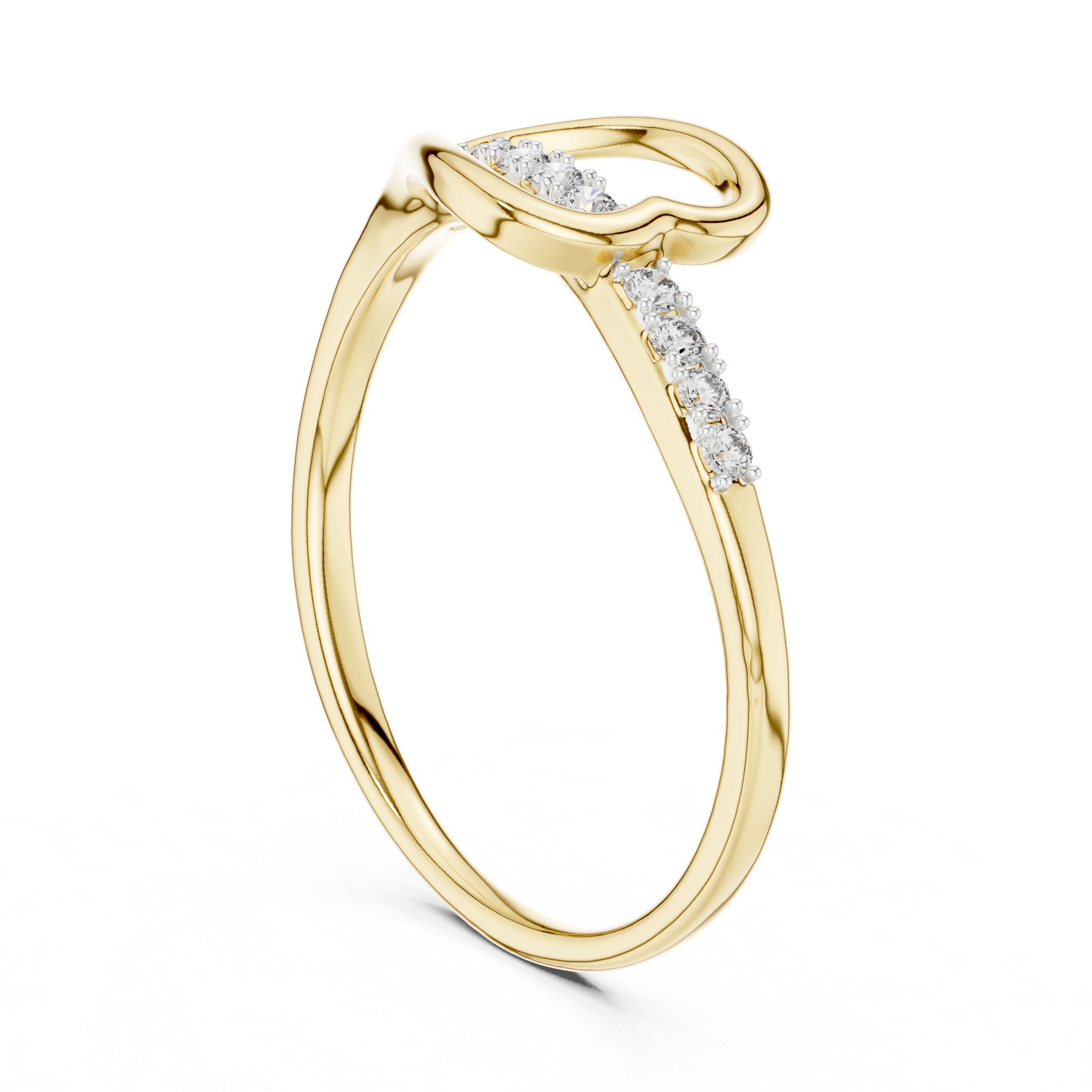Minimalist Ring with Sparkling Diamonds