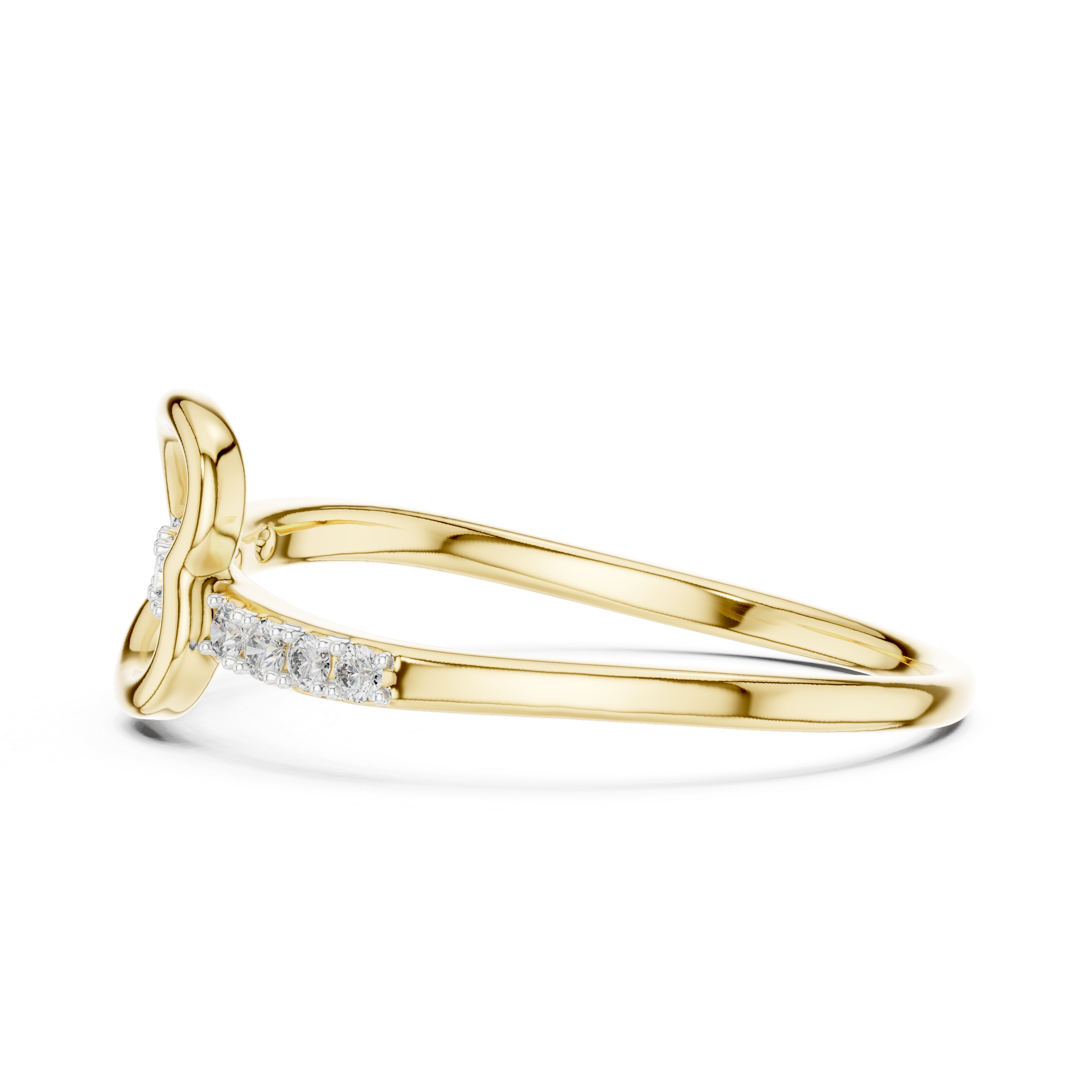 Minimalist Ring with Sparkling Diamonds