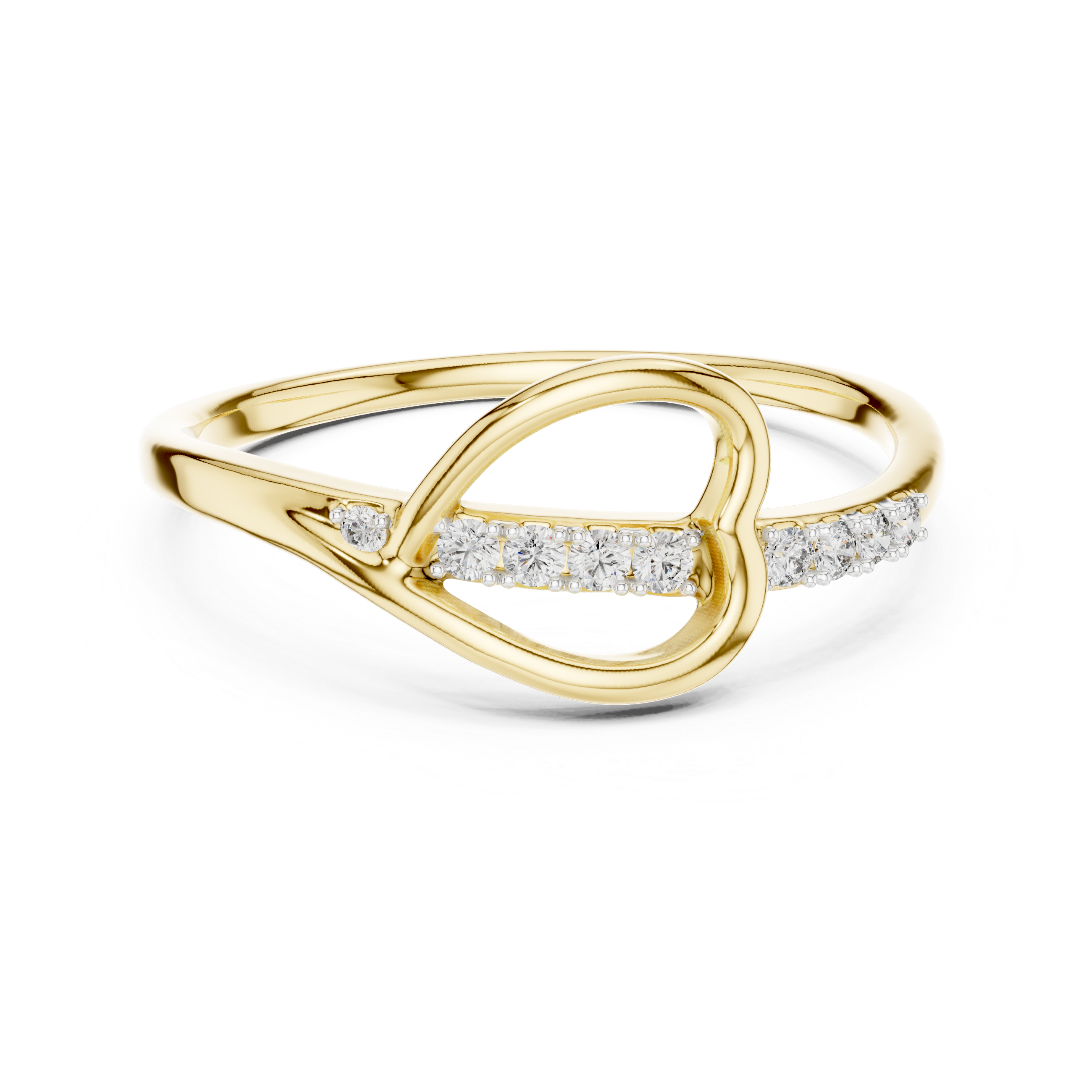 Minimalist Ring with Sparkling Diamonds