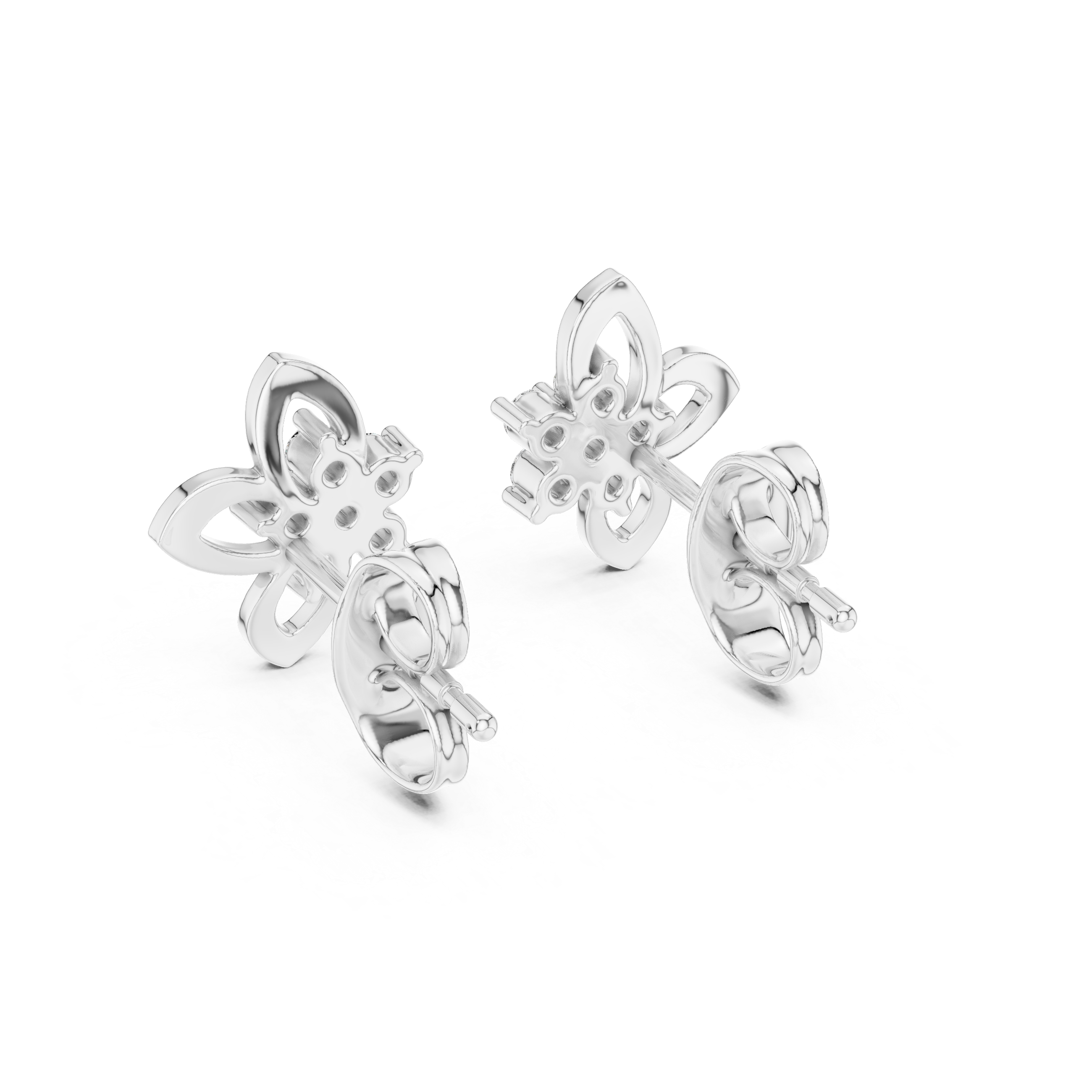 Blossom Spark Diamond Stud Earrings
