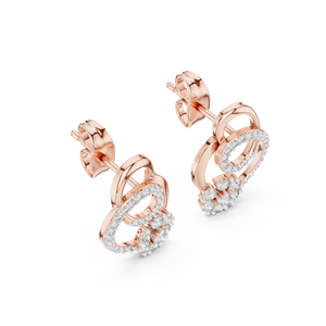 Dazzling Harmony Rose Gold Earrings