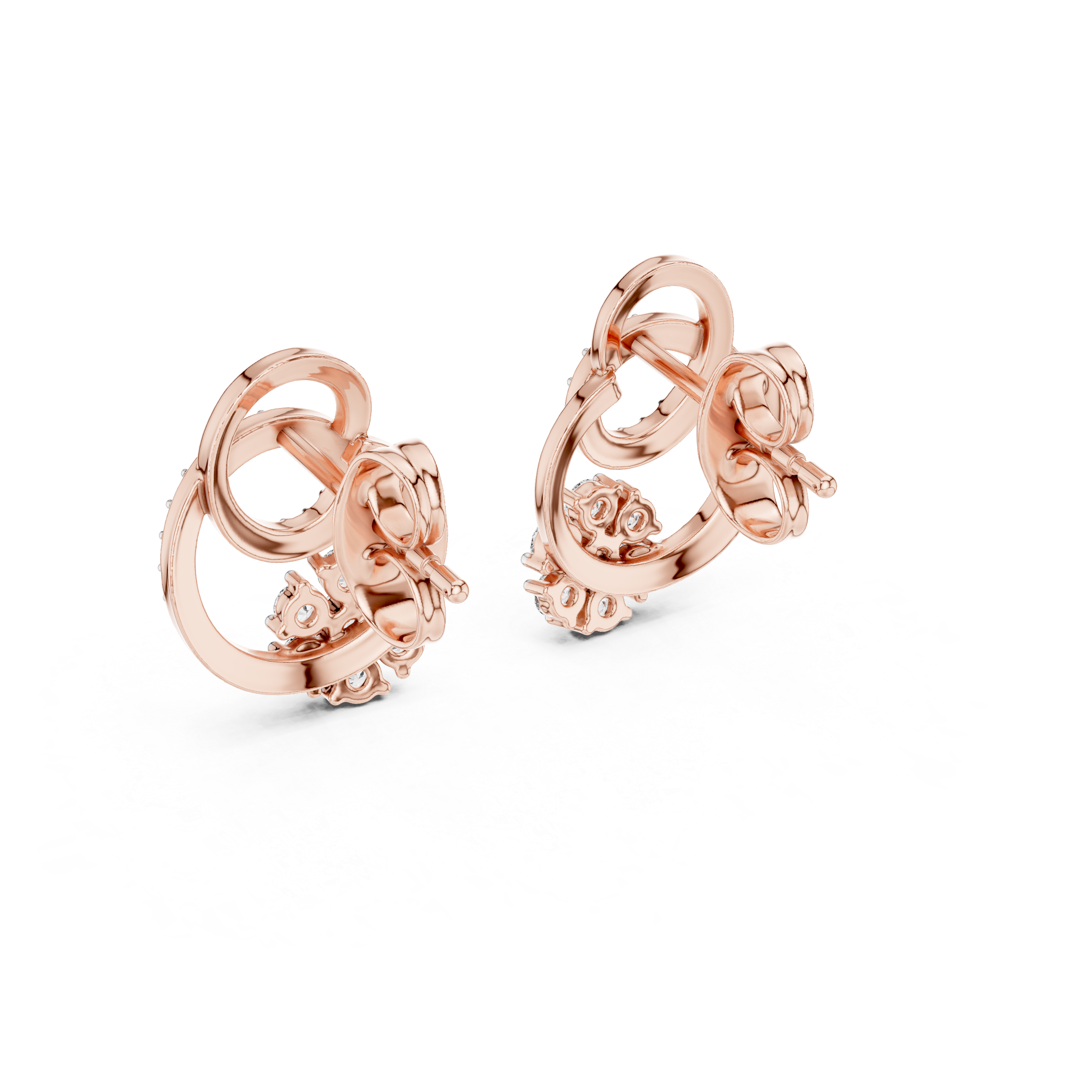 Dazzling Harmony Rose Gold Earrings