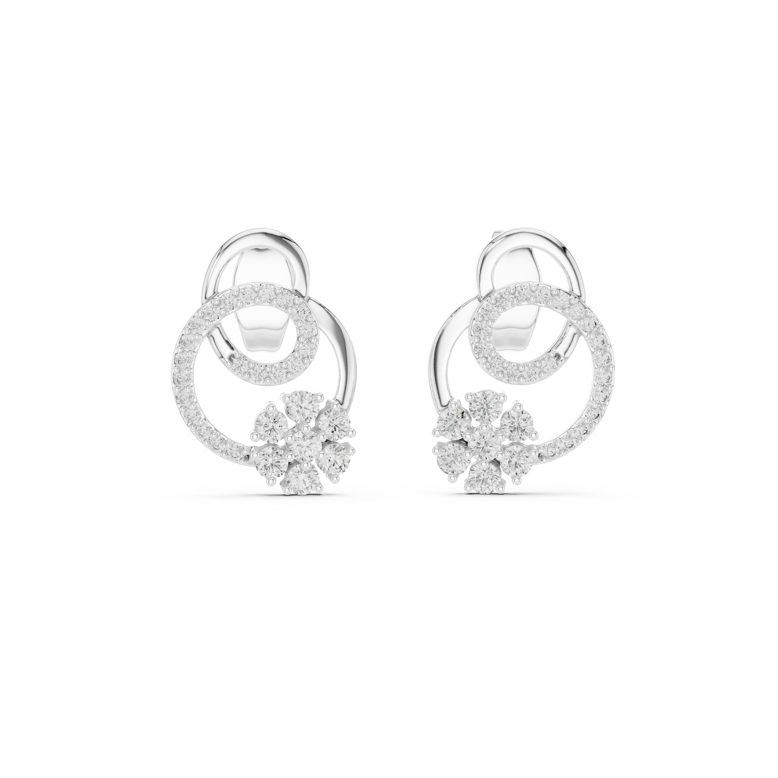Dazzling Harmony Rose Gold Earrings