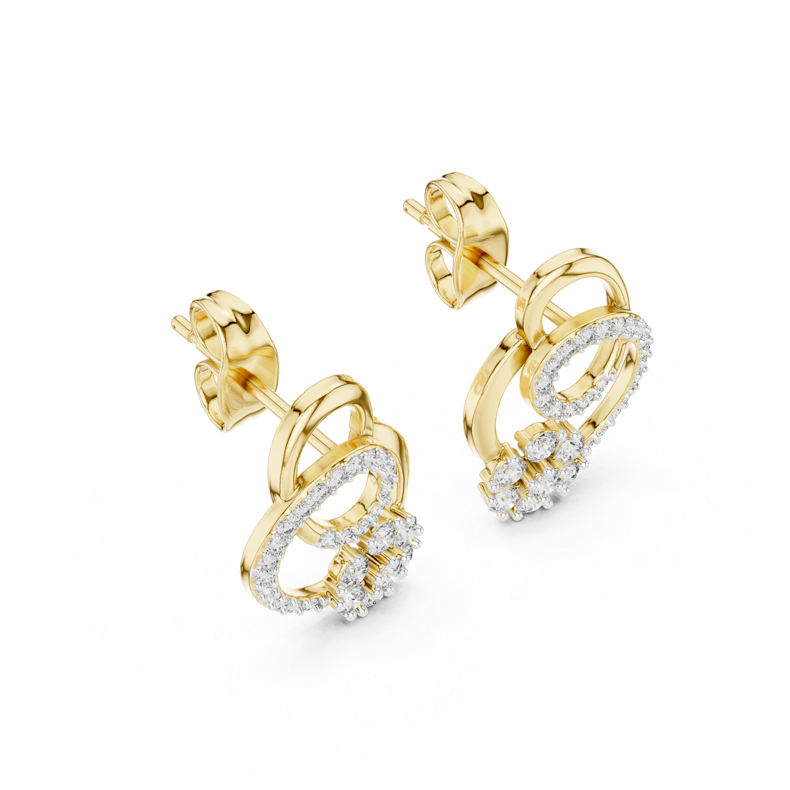Dazzling Harmony Rose Gold Earrings