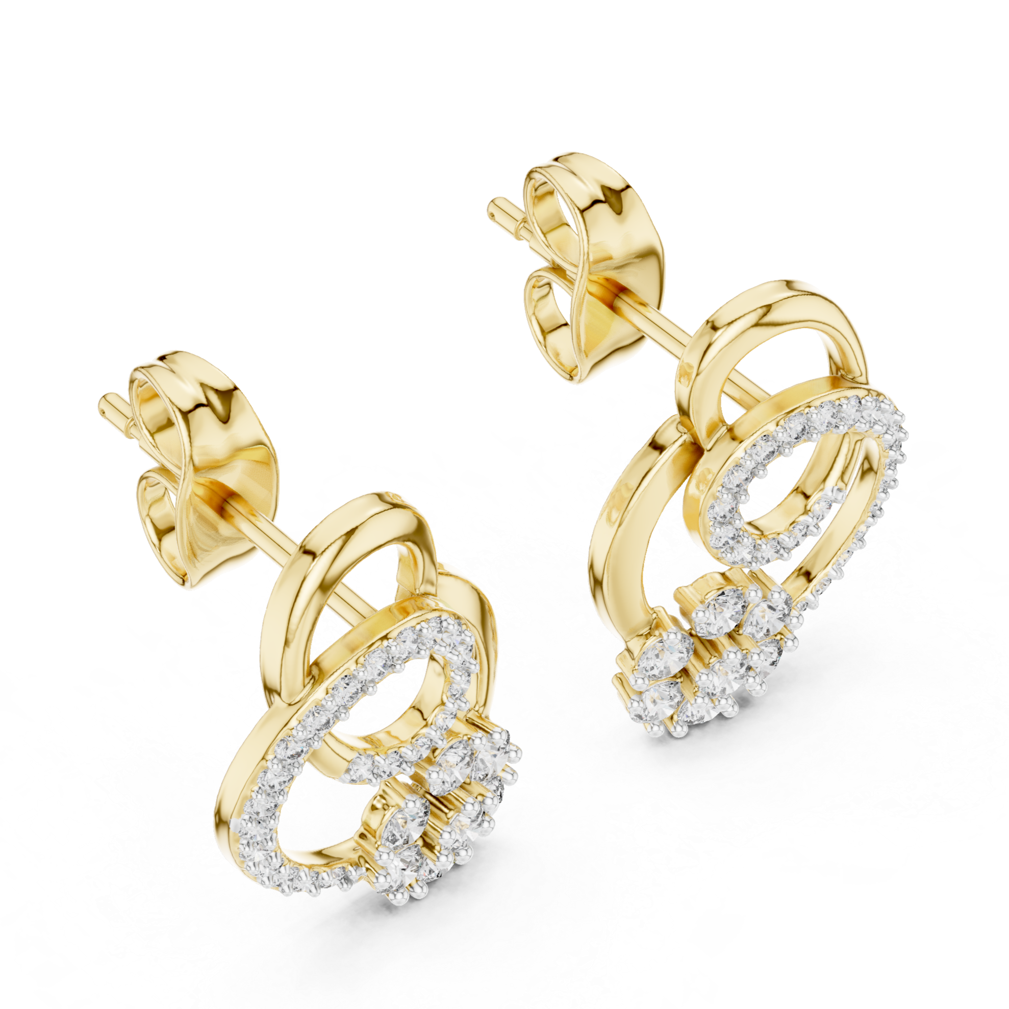 Dazzling Harmony Rose Gold Earrings