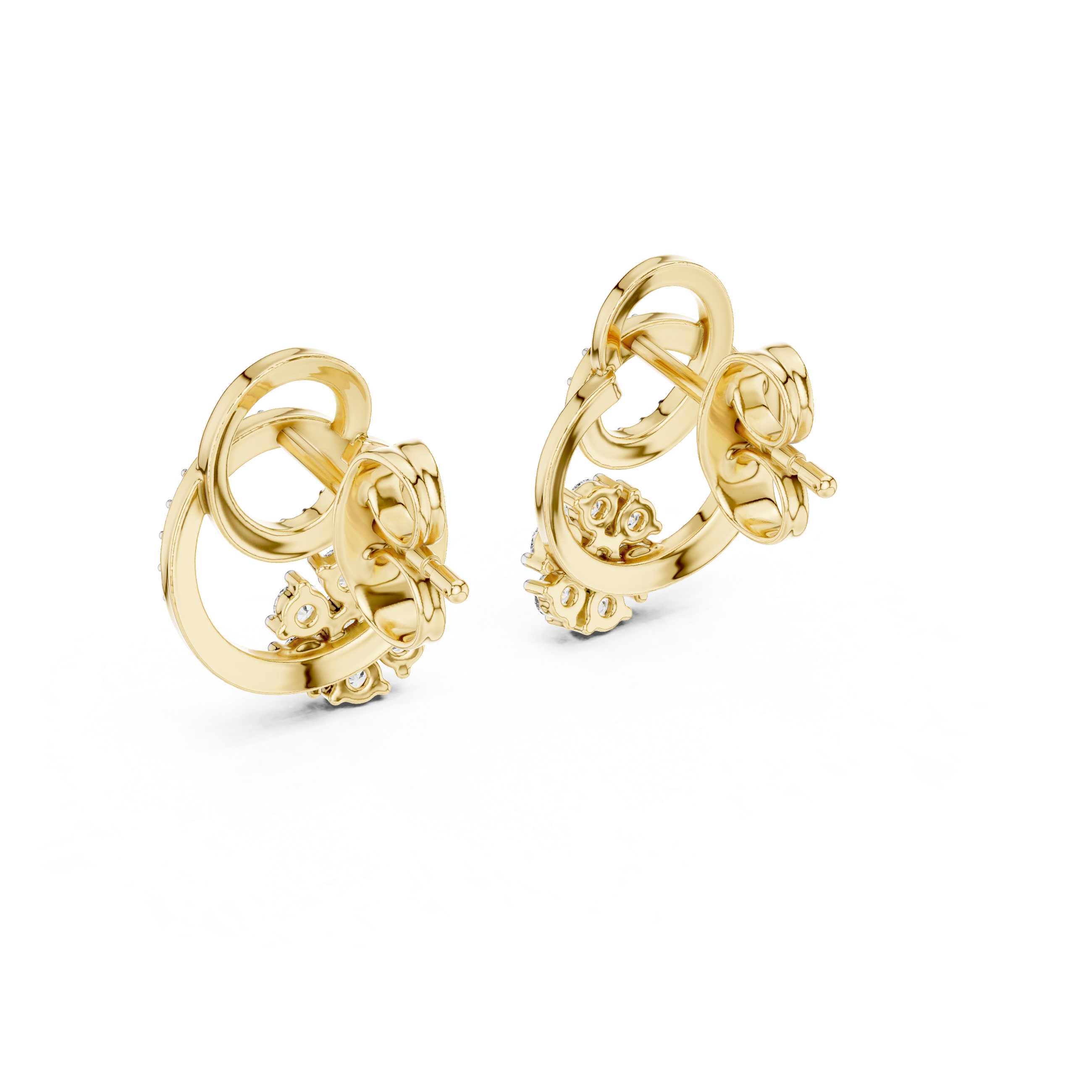 Dazzling Harmony Rose Gold Earrings