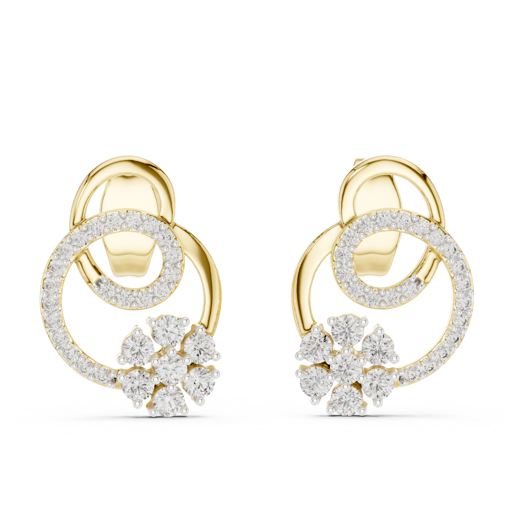 Dazzling Harmony Rose Gold Earrings