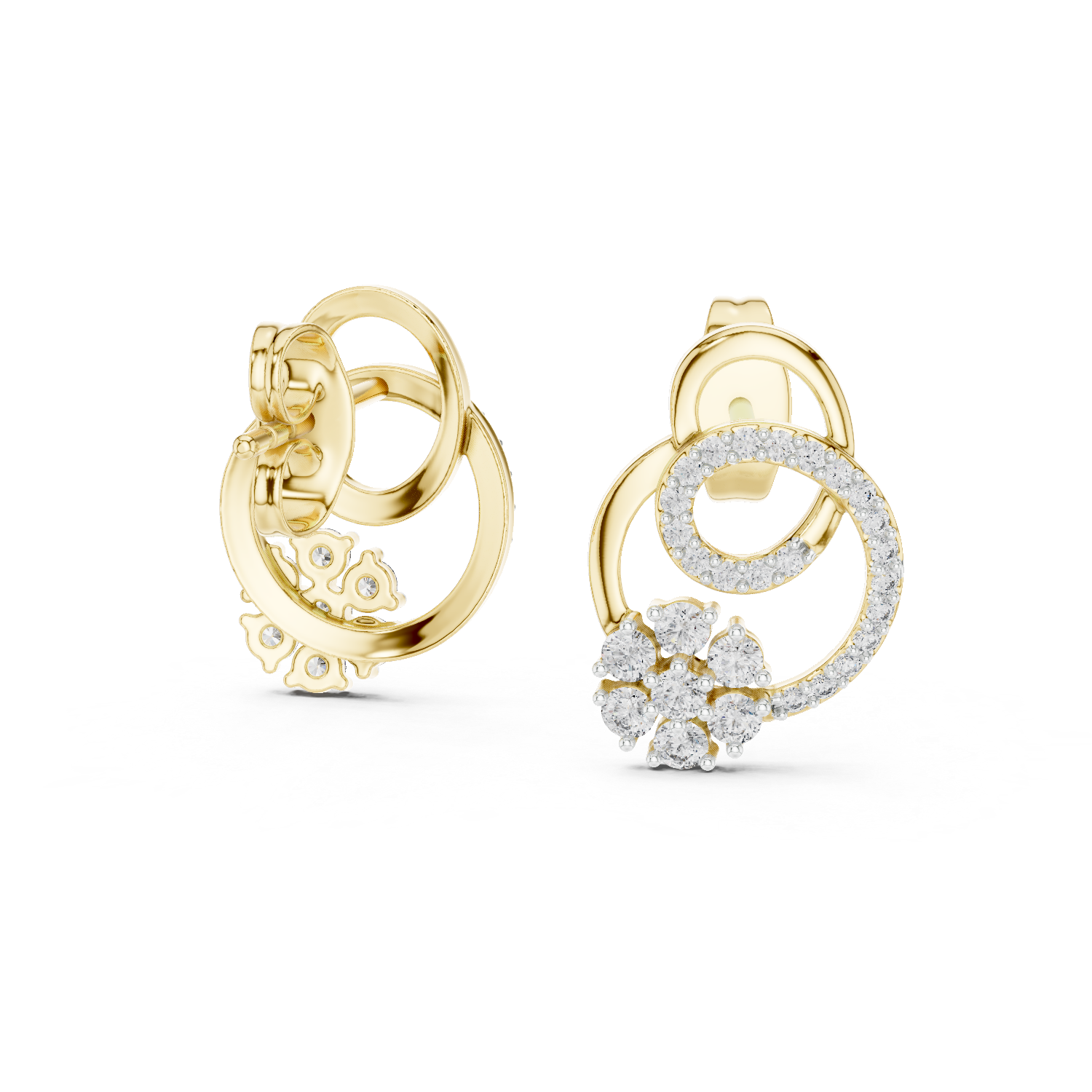 Dazzling Harmony Rose Gold Earrings