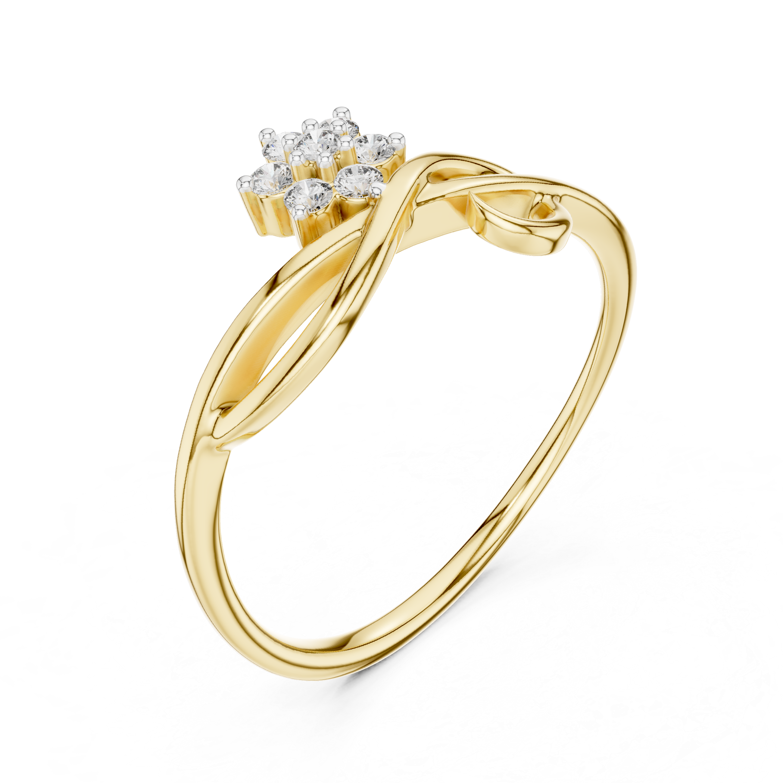 Infinity Knot Ring with Diamond Accents