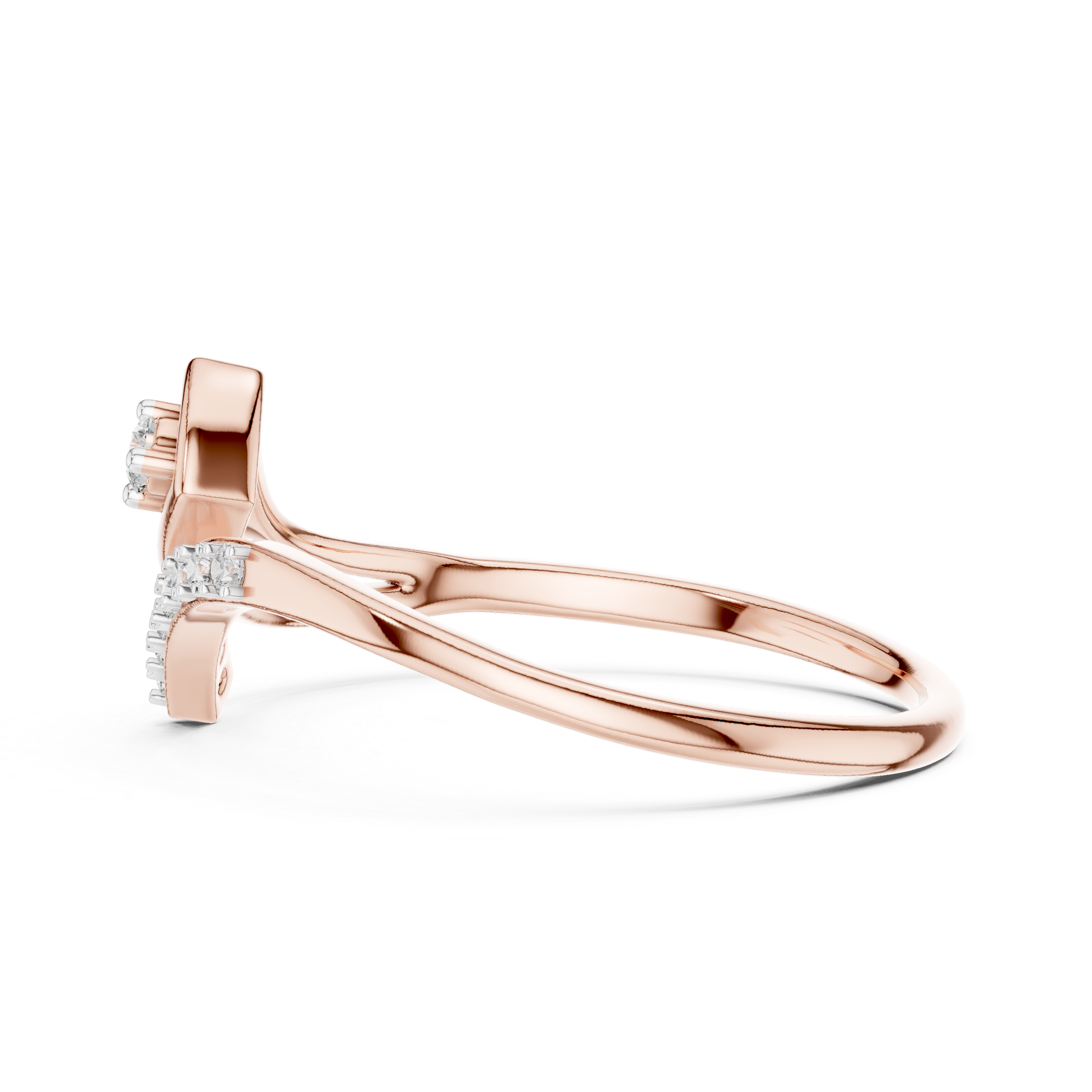 Diamond Accent Split Shank Ring