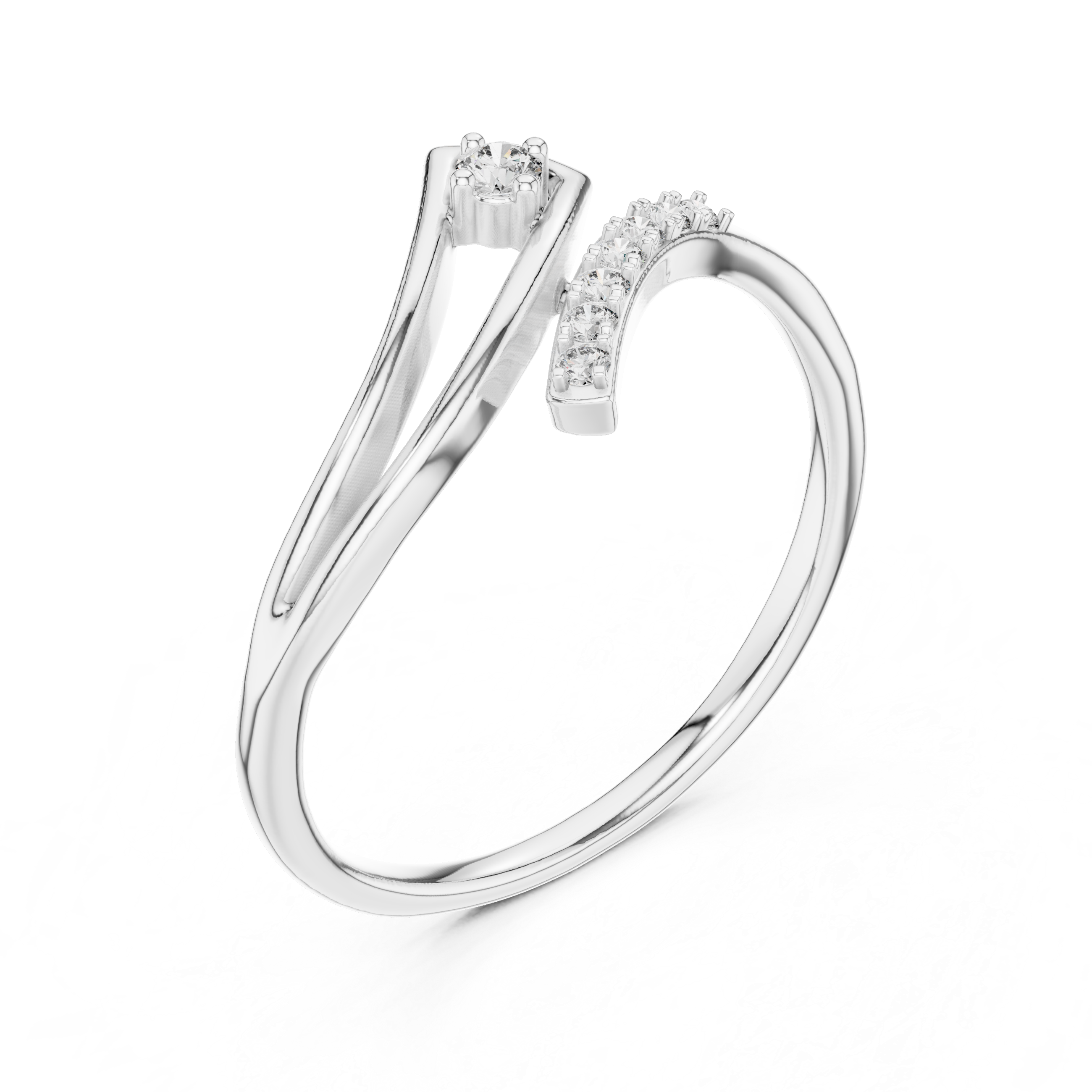 Diamond Accent Split Shank Ring