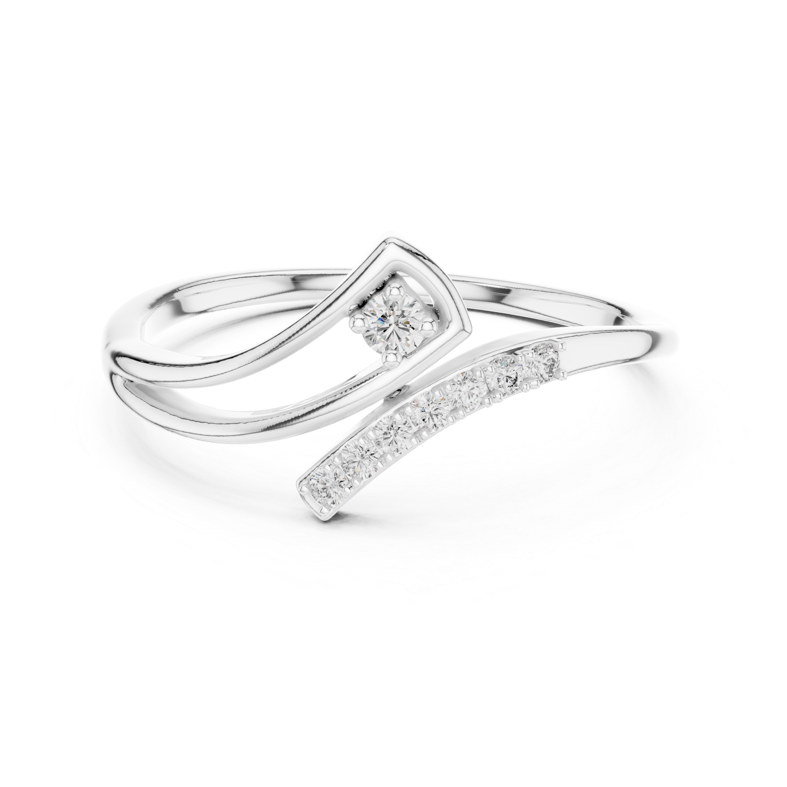 Diamond Accent Split Shank Ring
