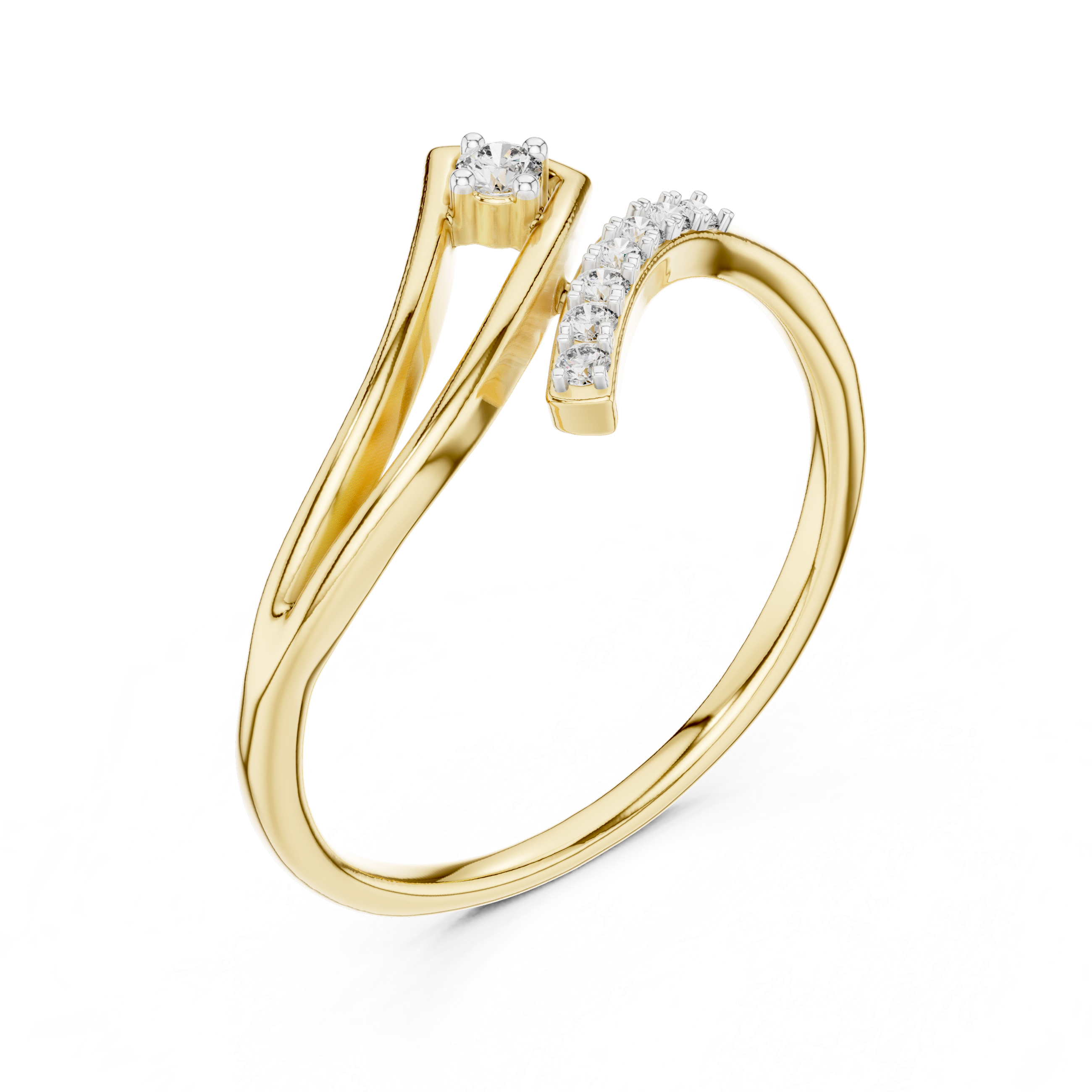 Diamond Accent Split Shank Ring