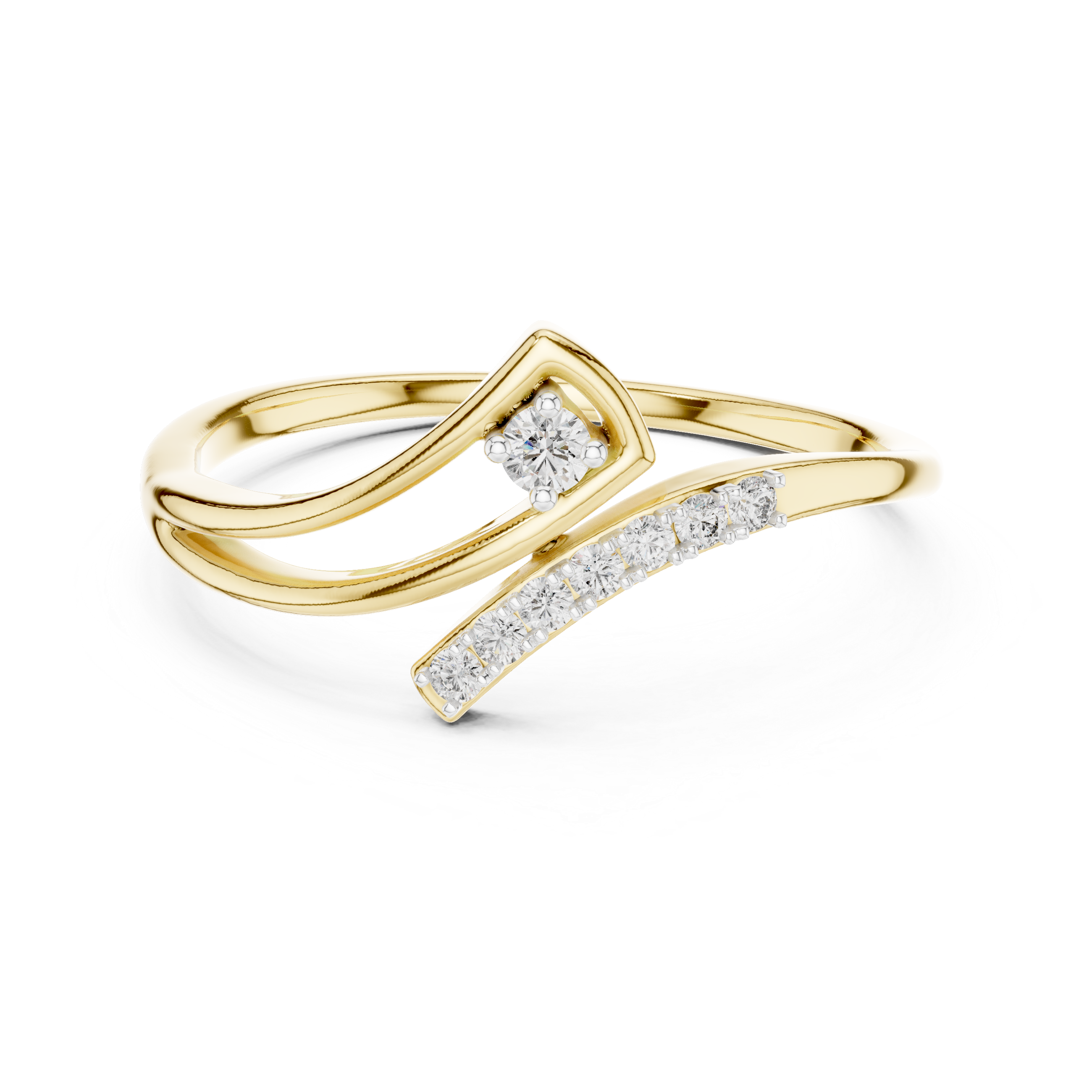 Diamond Accent Split Shank Ring