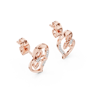 Flower Diamond Stud Earrings