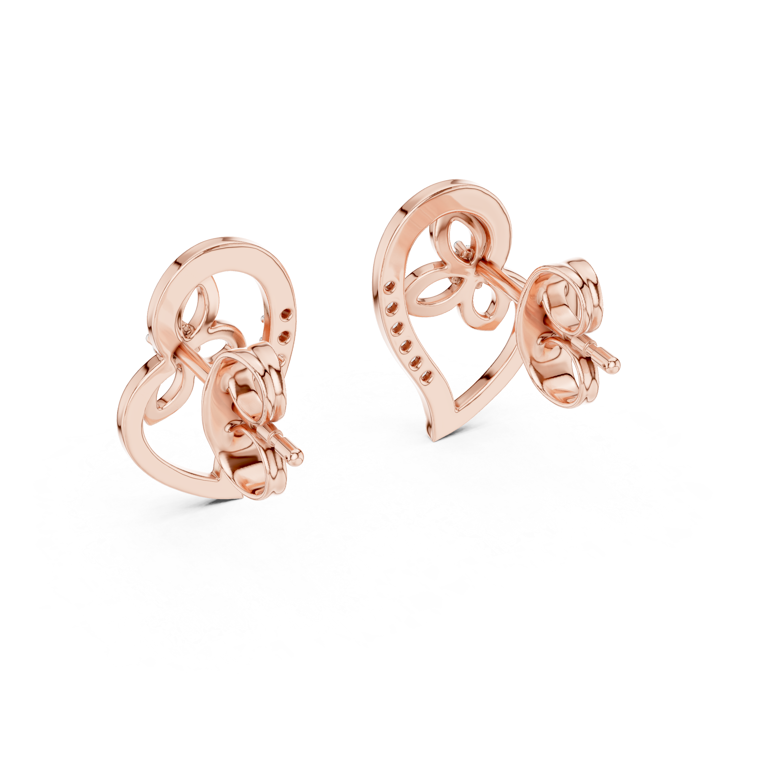 Flower Diamond Stud Earrings