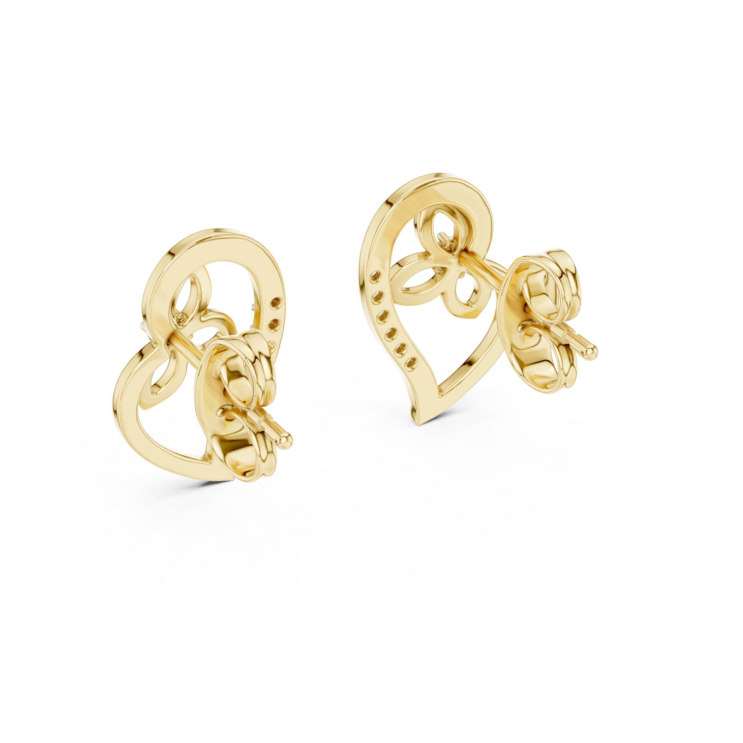 Flower Diamond Stud Earrings
