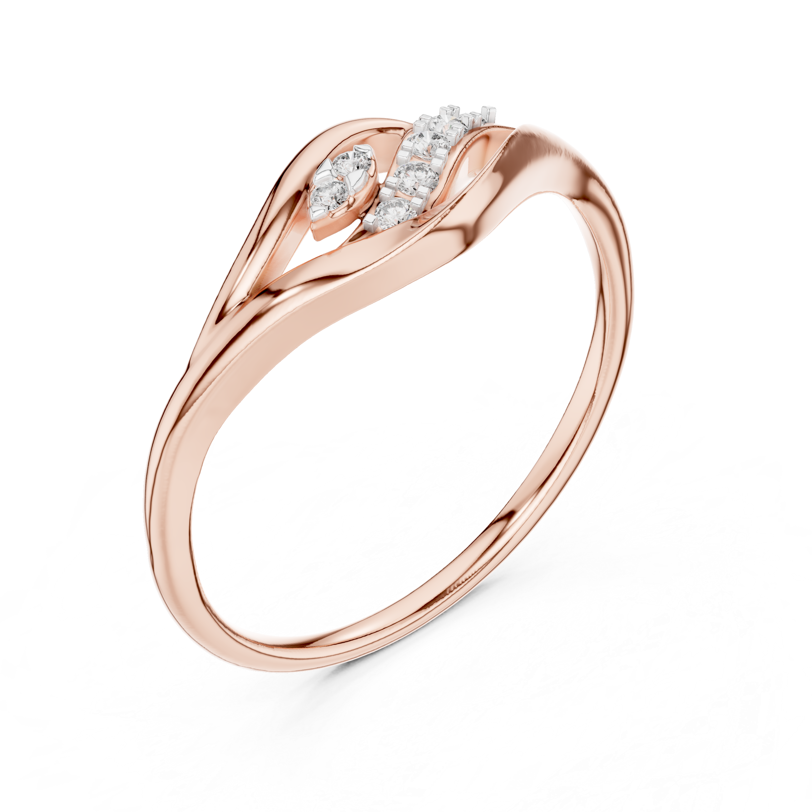 Contemporary Diamond Accent Ring