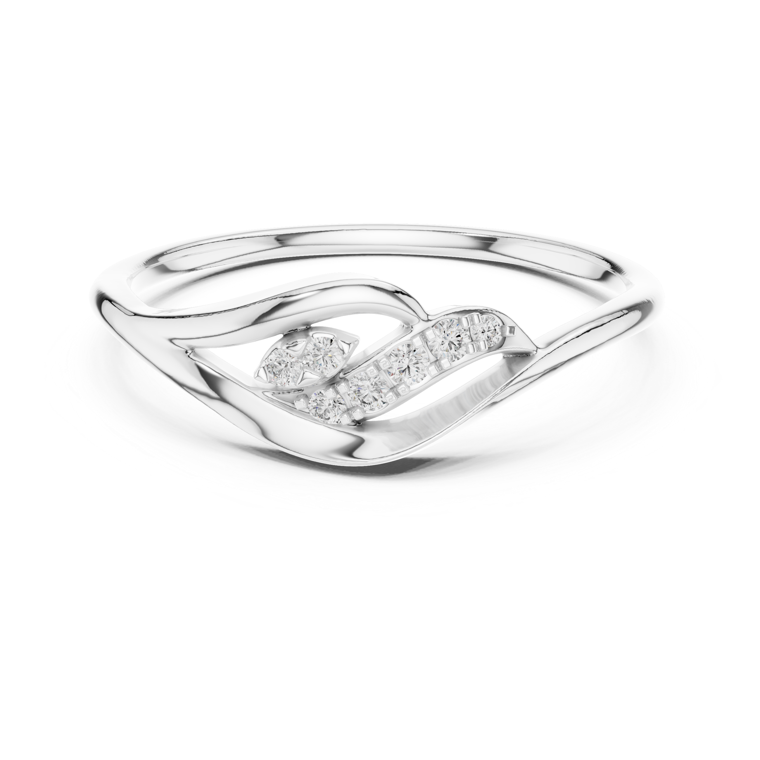 Contemporary Diamond Accent Ring