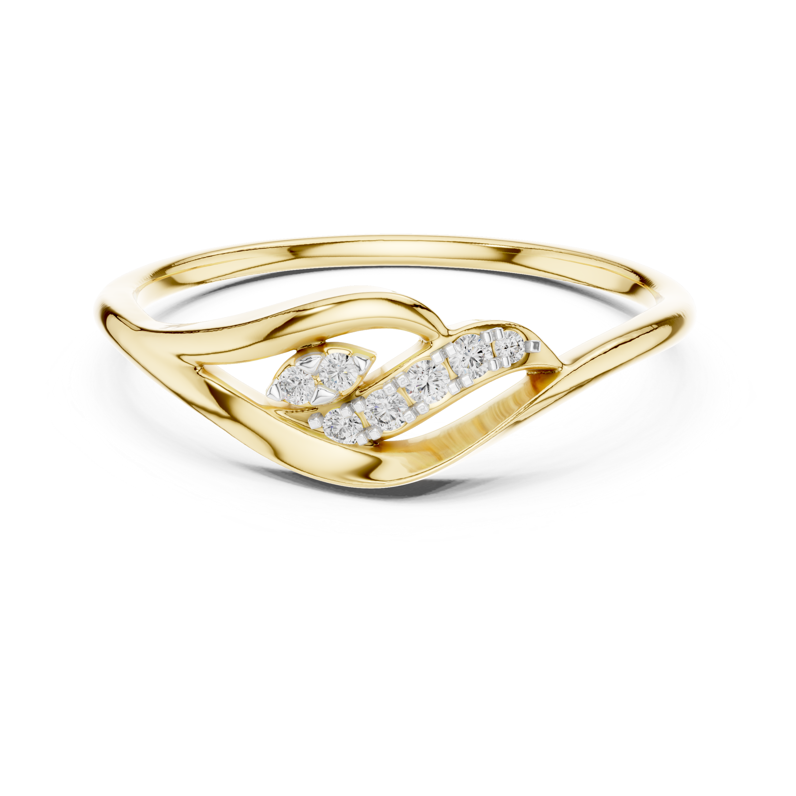 Contemporary Diamond Accent Ring