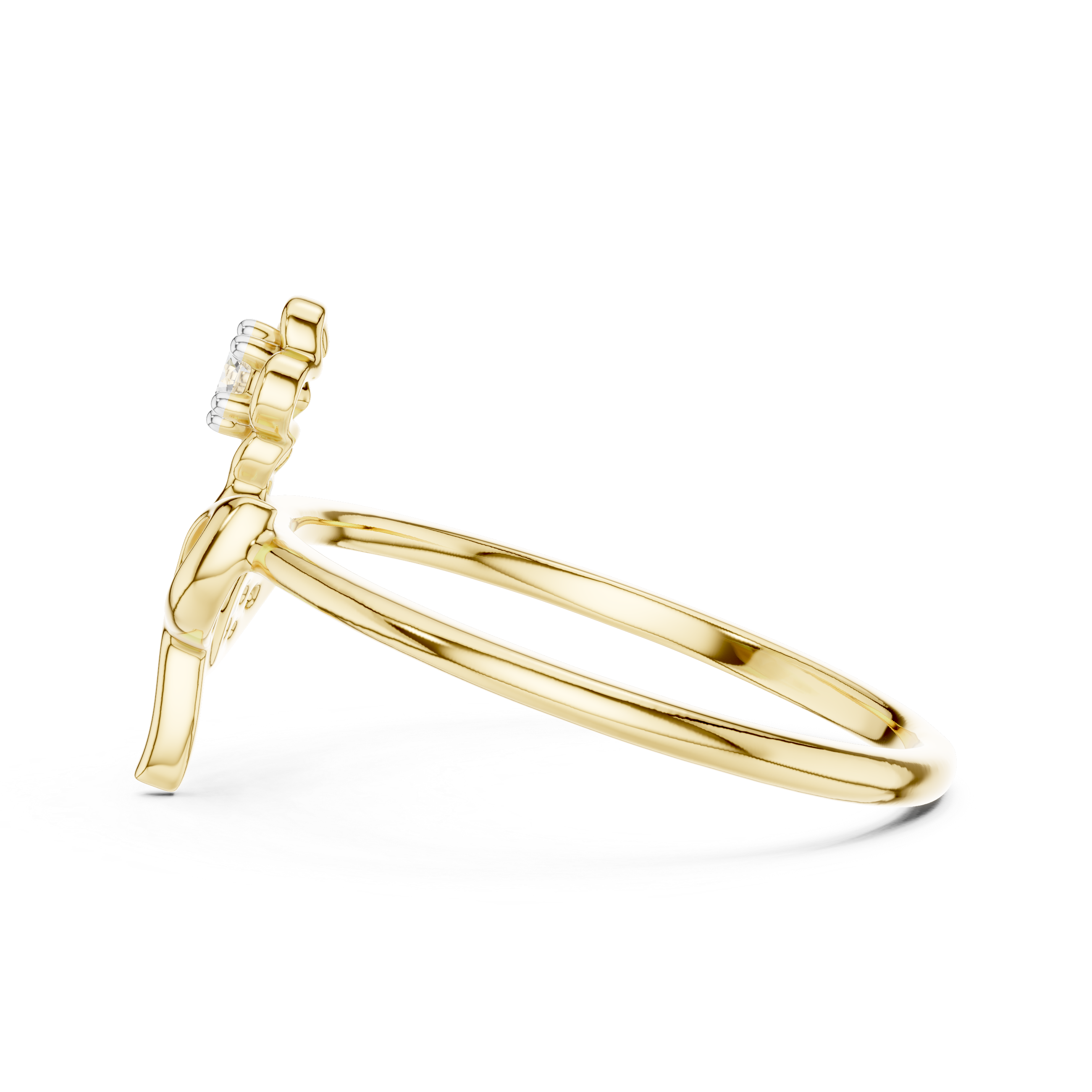 Ribbon Bow Diamond Accent Ring