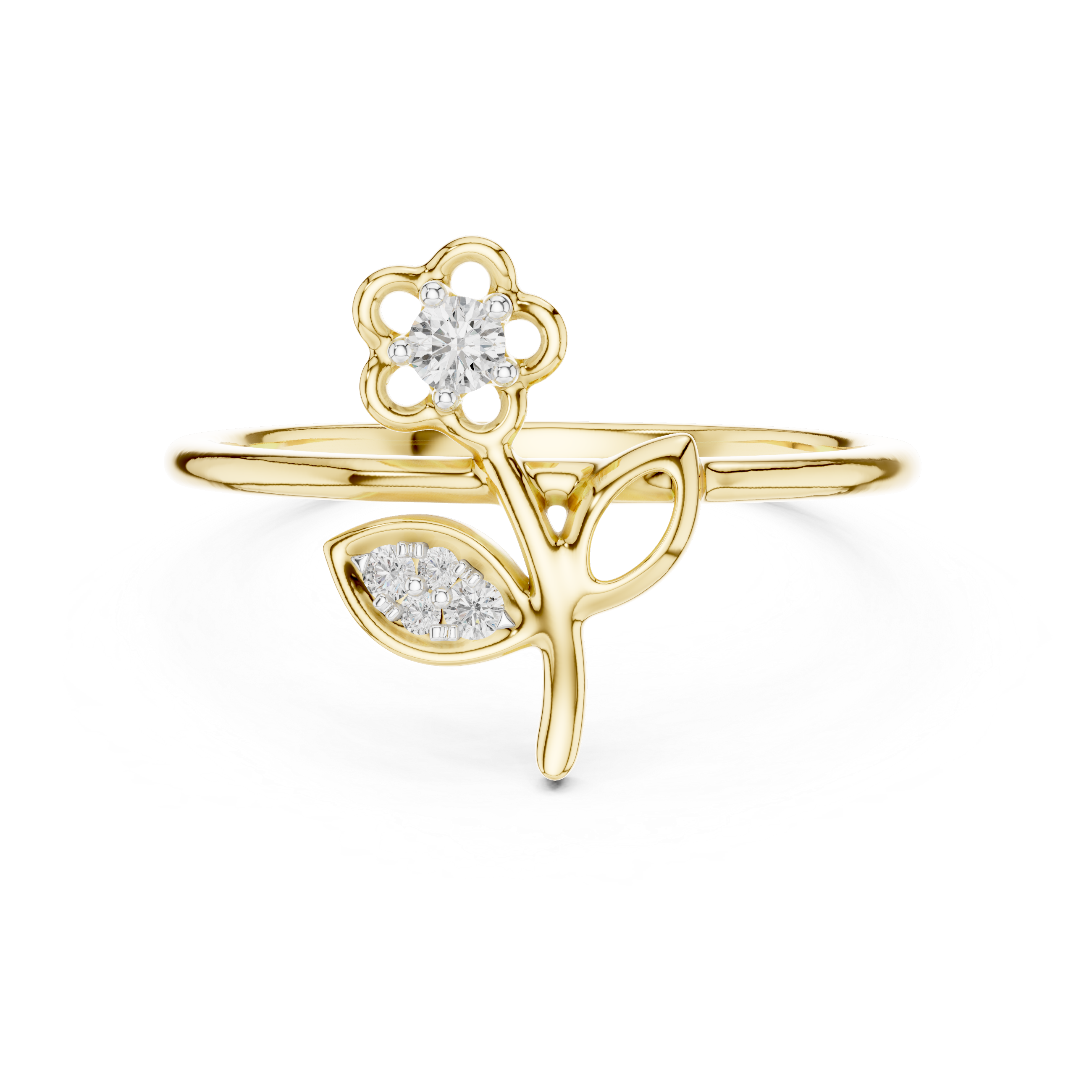 Ribbon Bow Diamond Accent Ring