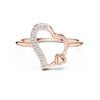 Ring Featuring Brilliant Diamonds and Graceful Ribbon Design
