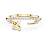 Crescent Diamond Accent Ring