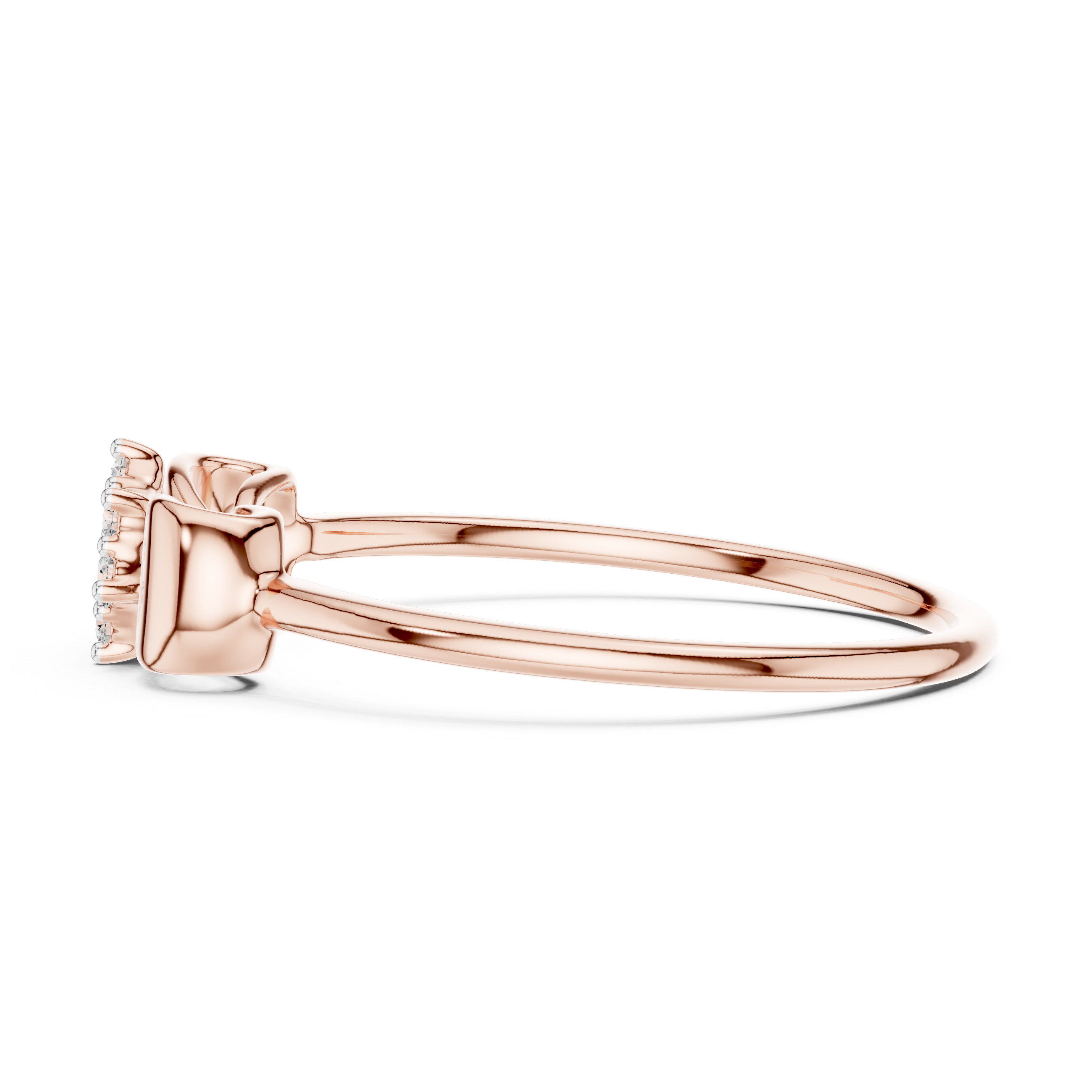 Sparkling diamonds set in a floral-inspired design.