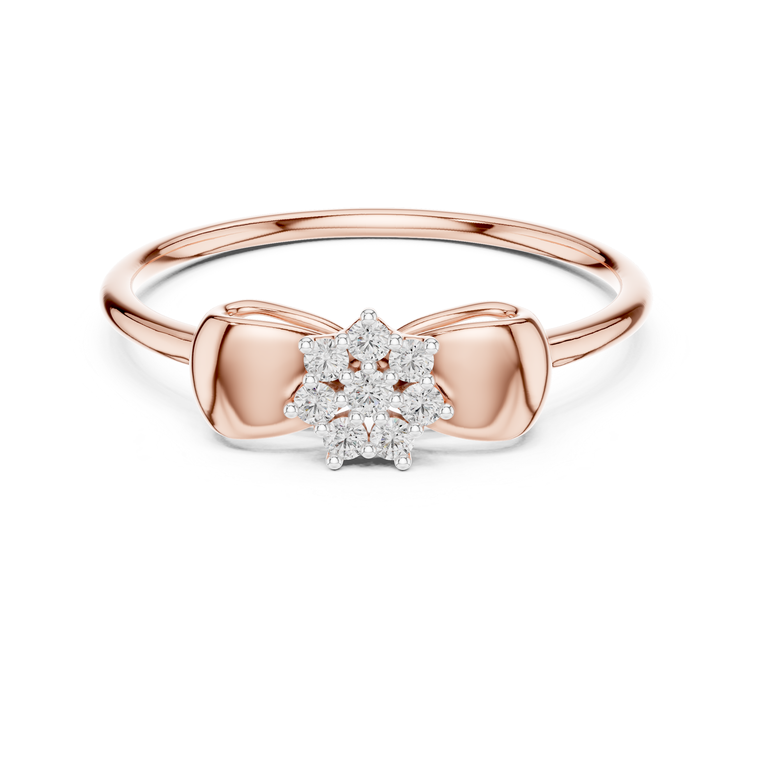 Sparkling diamonds set in a floral-inspired design.