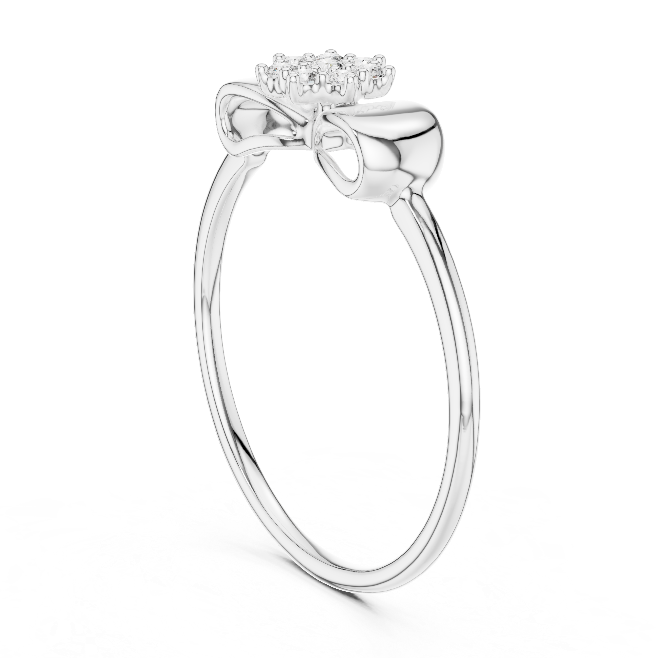 Sparkling diamonds set in a floral-inspired design.
