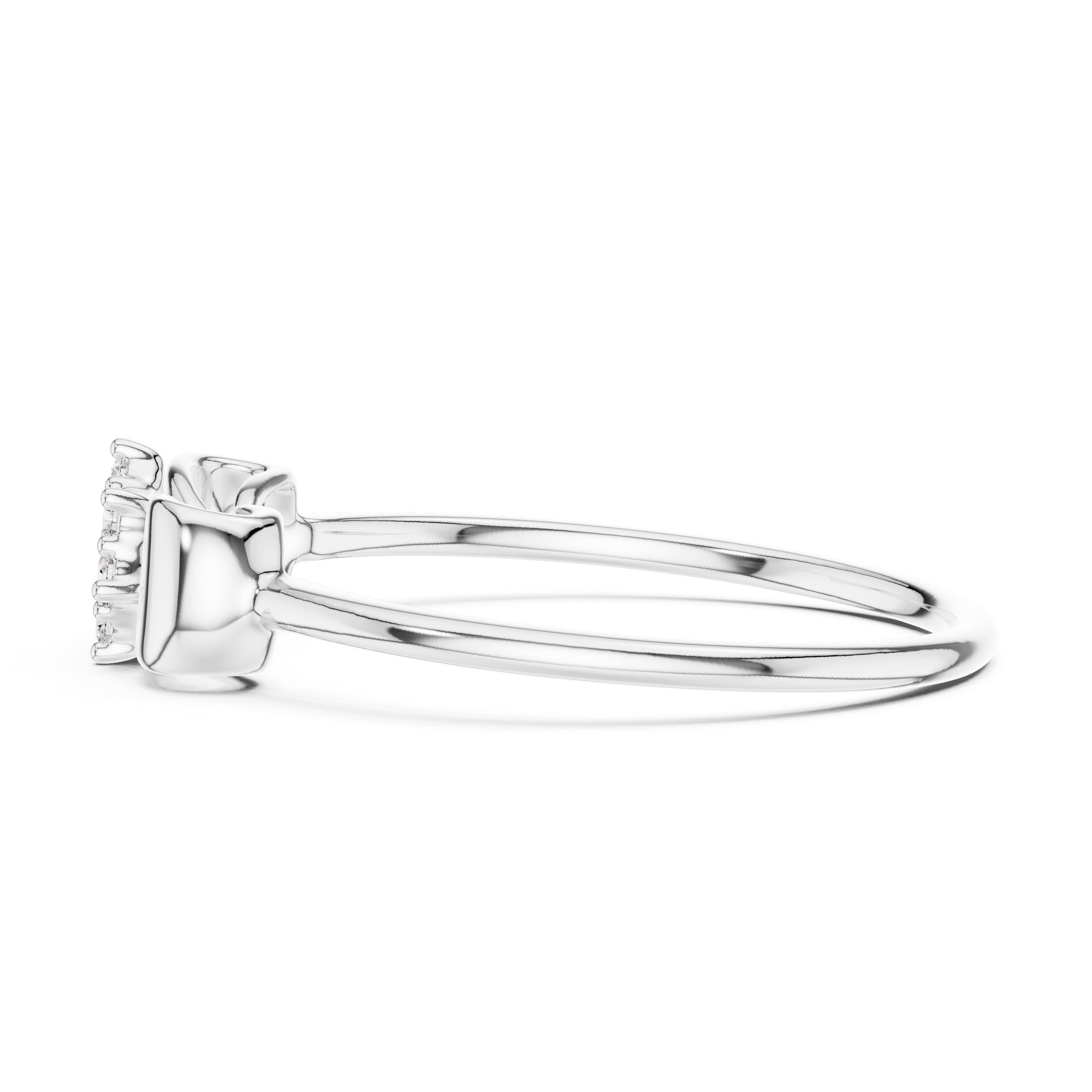 Sparkling diamonds set in a floral-inspired design.