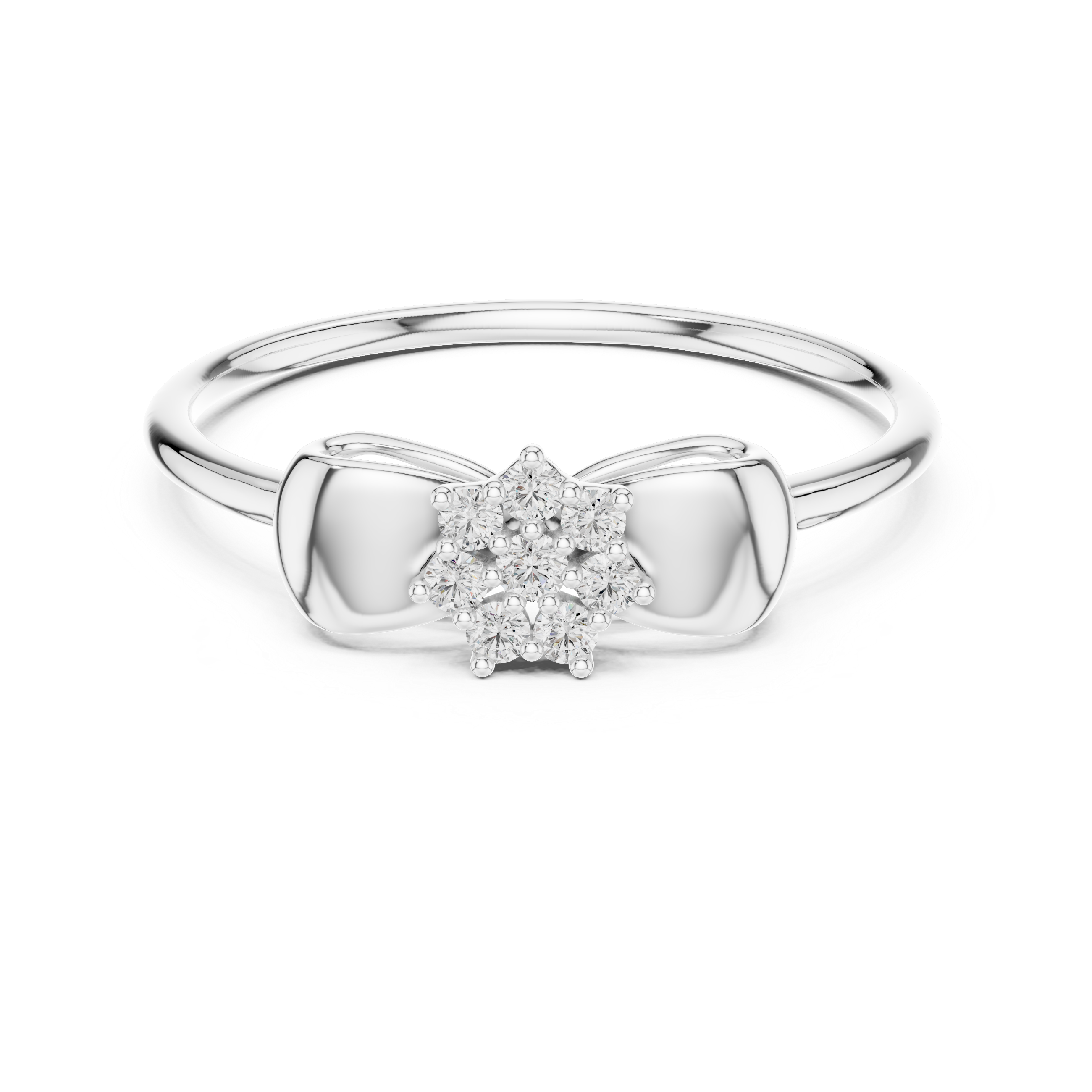 Sparkling diamonds set in a floral-inspired design.