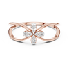 Split Shank Ring with Clustered Diamond Accents